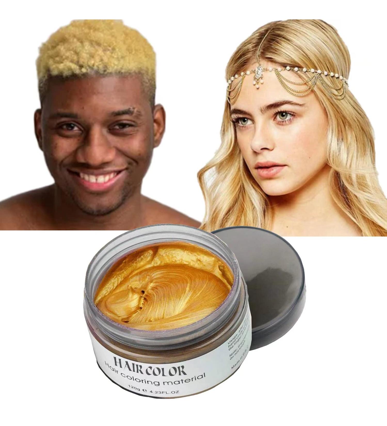 Acosexy Gold Temporary Hair Color Wax Dye - Fashionable Kids Hair Spray for Parties & Cosplay - Buy Online on GoSupps.com