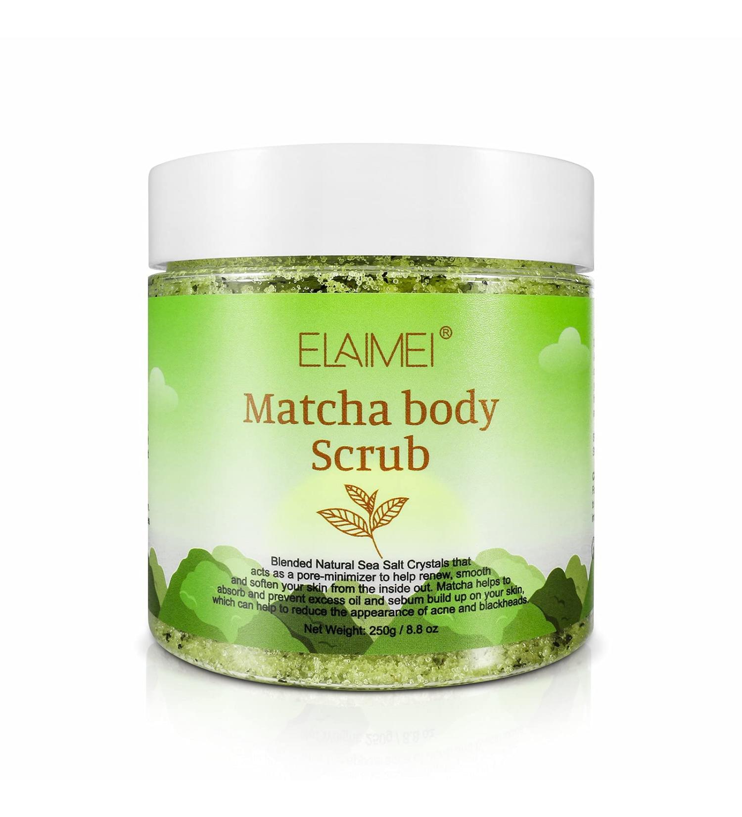 PEPHUCA Matcha Body Scrub - 100% Natural Green Tea Face Body & Foot Scrub with Dead Sea Salt Exfoliator Moisturizes Nourishes and Smoother Skin - Buy Online on GoSupps.com