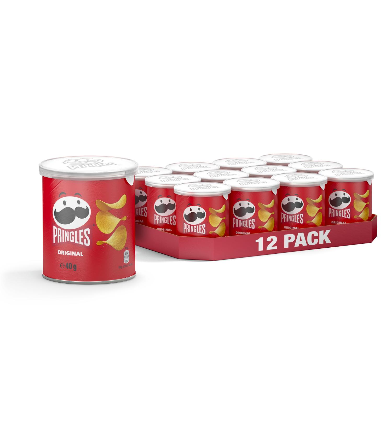 Pringles Original 12 x 40g - Irresistible Snack Classic Crisp Chips with Salt - Buy Online for International Shipping - Buy Online on GoSupps.com