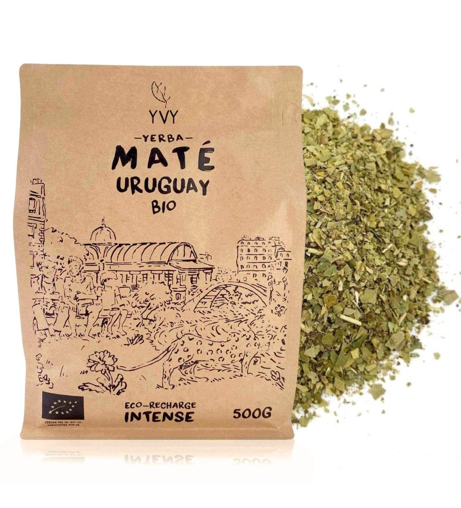  YVY YVY MAT Organic Yerba Mate from Uruguay 500g | Organic Fair Trade and Unsmoked Mate | Stemless | Intense Bitterness | Ideal for Consumption - Buy Online on GoSupps.com