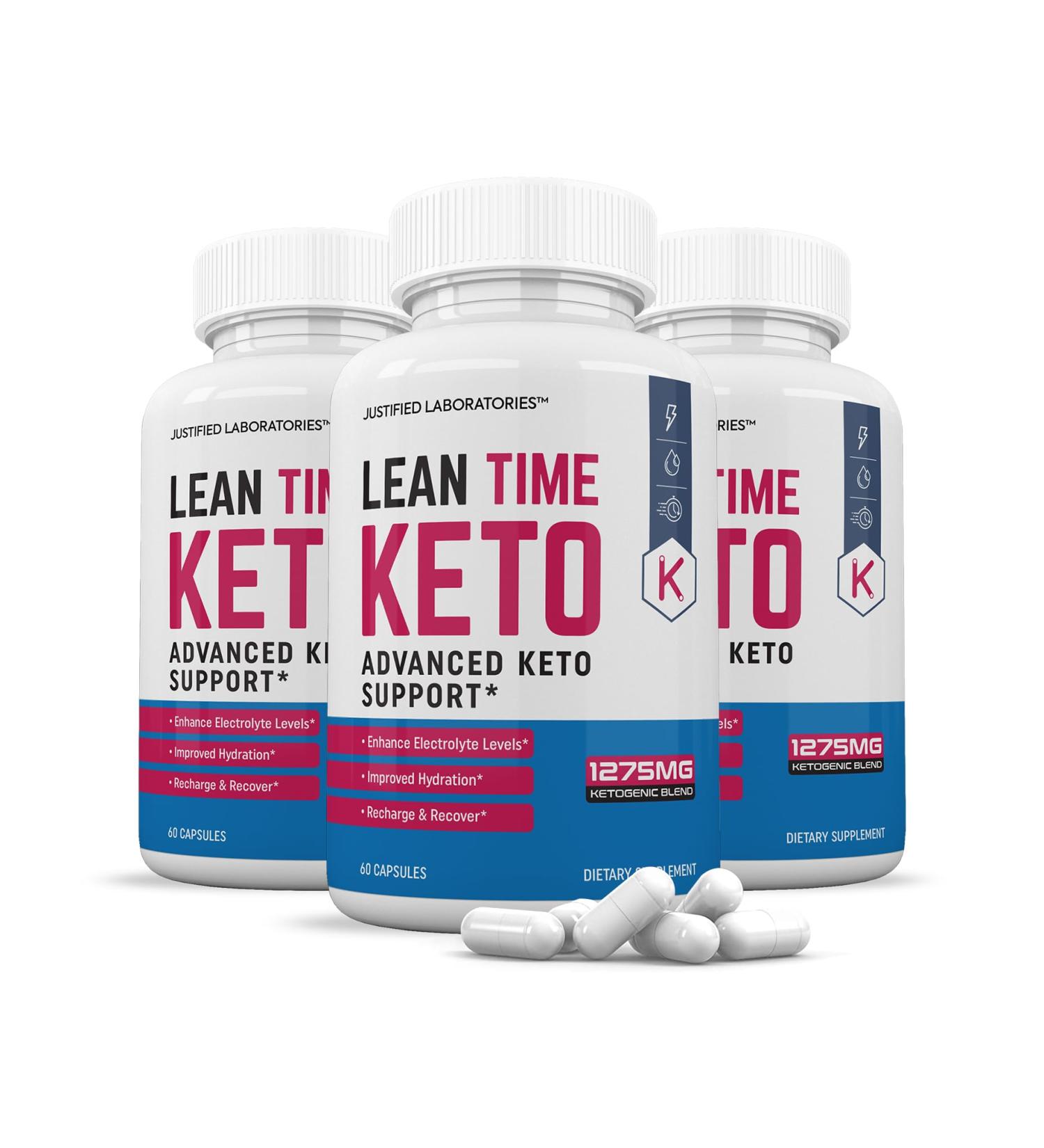 (3 Pack) Lean Time Keto Pills 1275MG New & Improved Formula Contains Apple Cider Vinegar Extra Virgin Olive Oil Powder Green Tea Leaf 180 Capsules - Buy Online on GoSupps.com