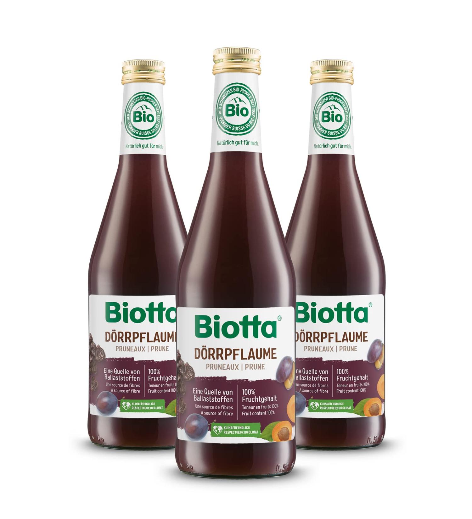 BIOTTA - Prunes juice - Facilitates transit fights against intestinal laziness and constipation - Prune and apricot puree 10 - Buy Online on GoSupps.com