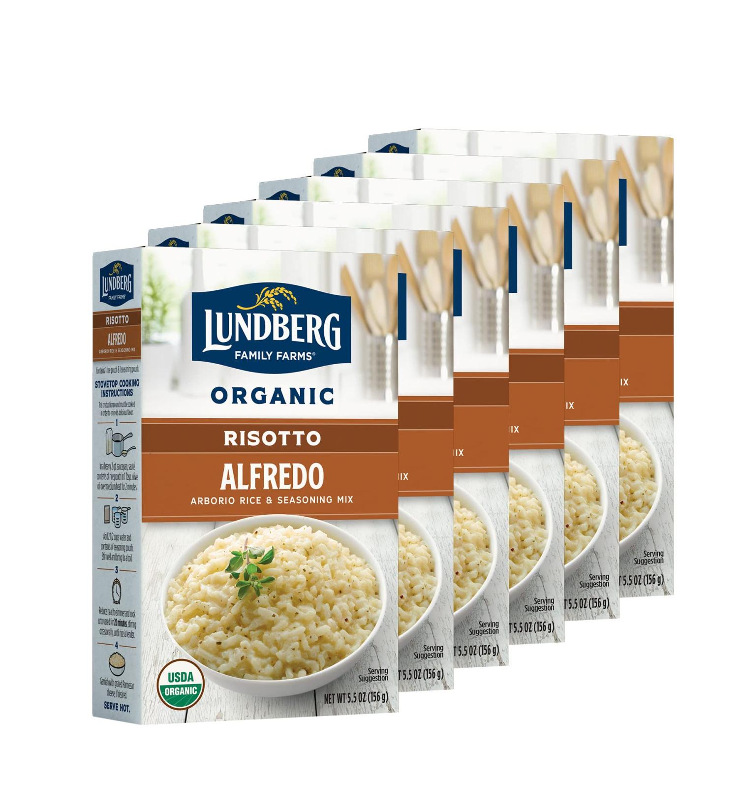 Organic Lundberg Traditional Italian Risotto Alfredo - 20 Minute Cook Time (5.5 oz 6-Pack) - Buy Online on GoSupps.com