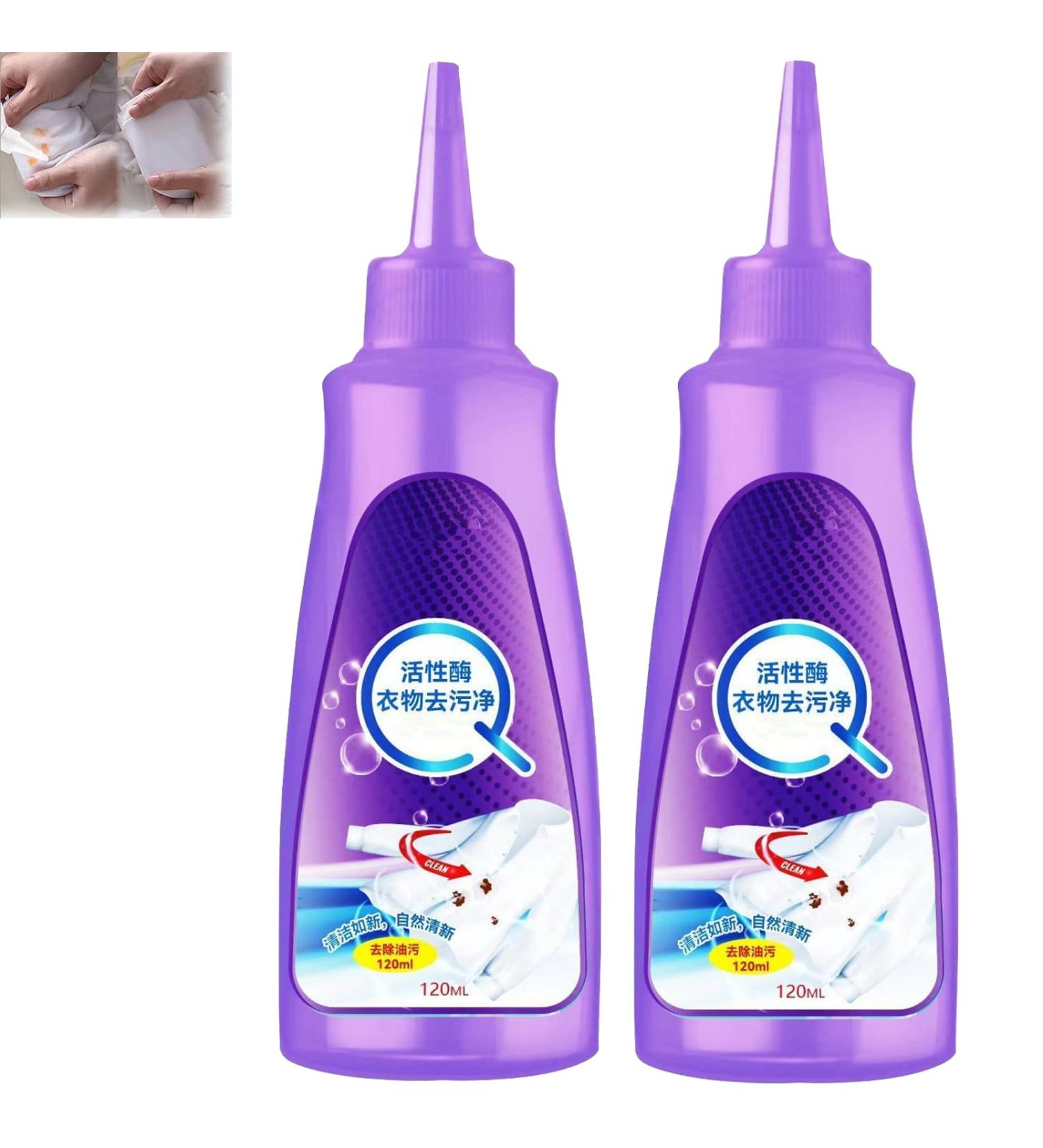 Urcstyle Stain Remover Active Enzyme Laundry Stain Remover Garment Stubborn Stain Cleaner Oil Remover (2pcs) - Buy Online on GoSupps.com
