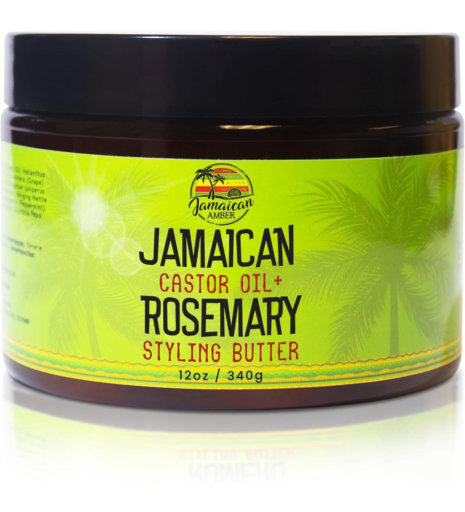 Jamaican Amber Rosmarin Hair Styling Gel - 12 fl oz - Nourishing Castor Oil Formula for Stronger Hair & Promotes Growth - Buy Online on GoSupps.com
