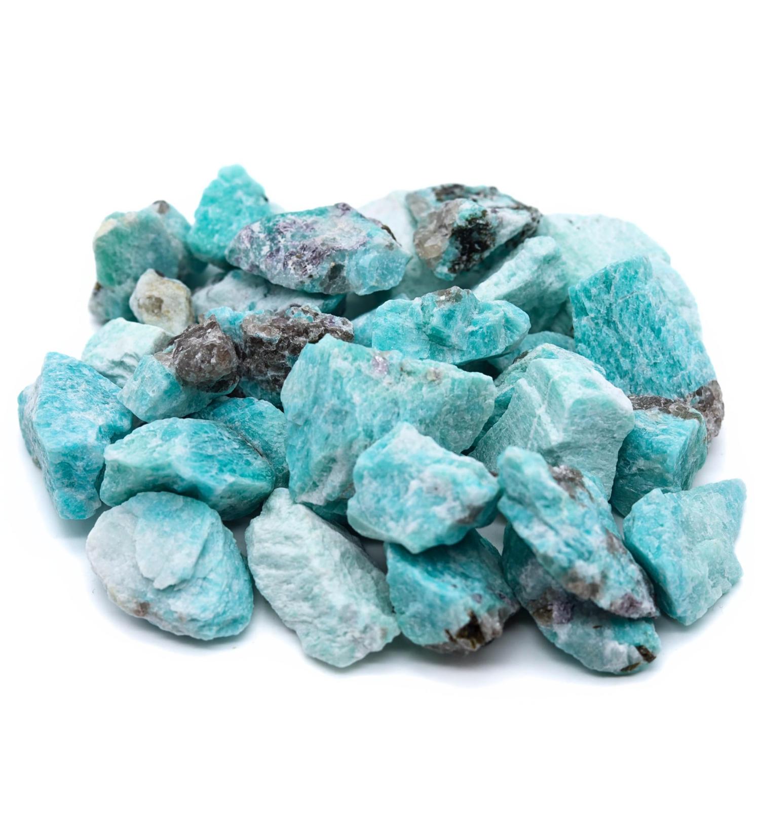Buy Lavisa Premium Healing Stones & Gemstones Set | 100% Natural Crystals for Decoration & Water Treatment | Basic Mixing Gem Water (Amazonite) - Buy Online on GoSupps.com
