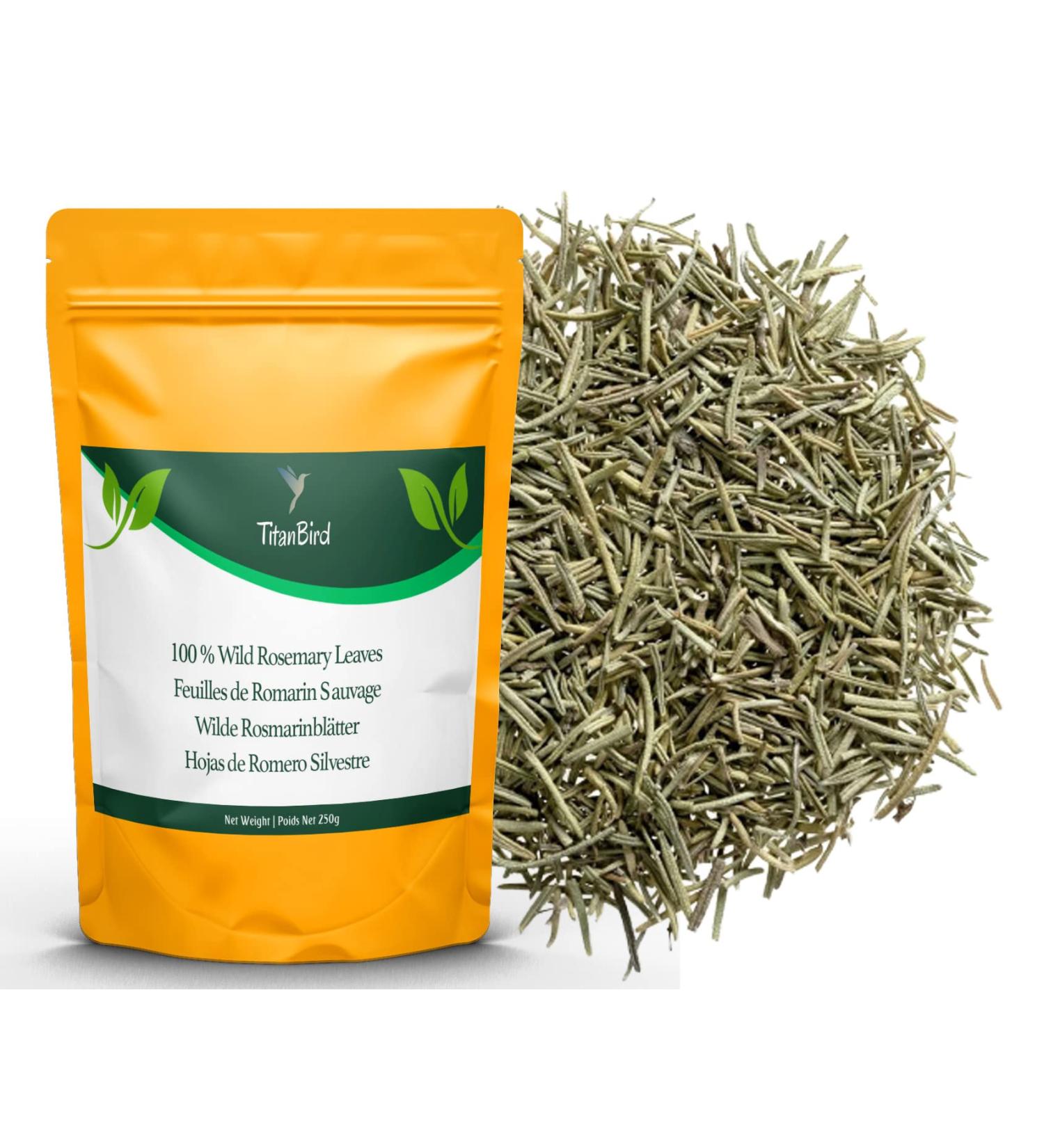250g Full Dried Wild Rosemary Leaves Very Aromatic Compared to Rosemary Sun-Dried | 100% Natural Superior Quality - Buy Online on GoSupps.com