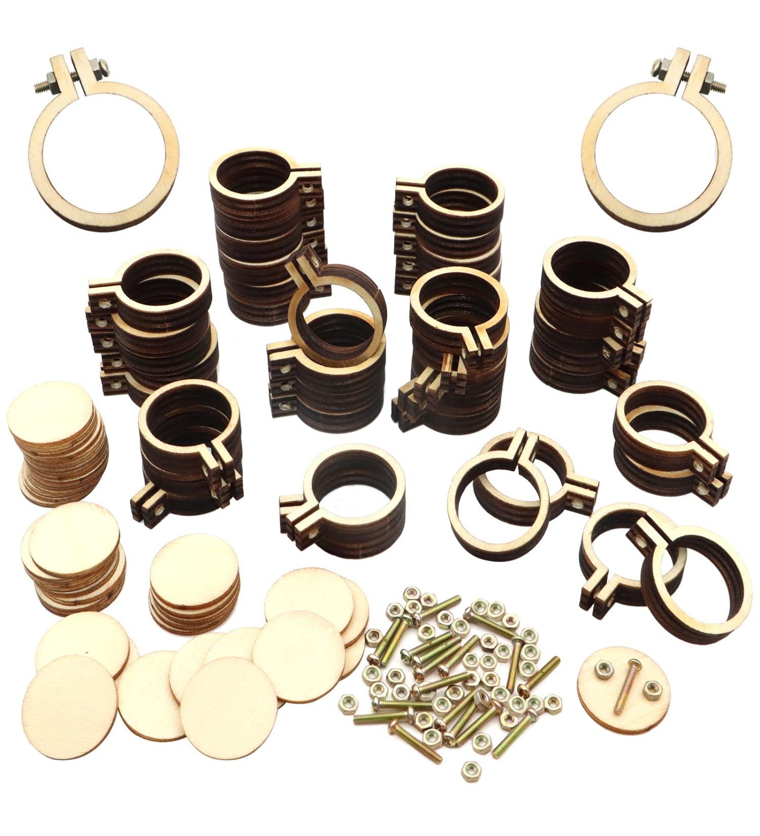 ZOCONE 40 Pack Mini Embroidery Hoops - Small Round Wood Hoops for DIY Pendant Embroidery and Jewelry Making - Buy Online on GoSupps.com