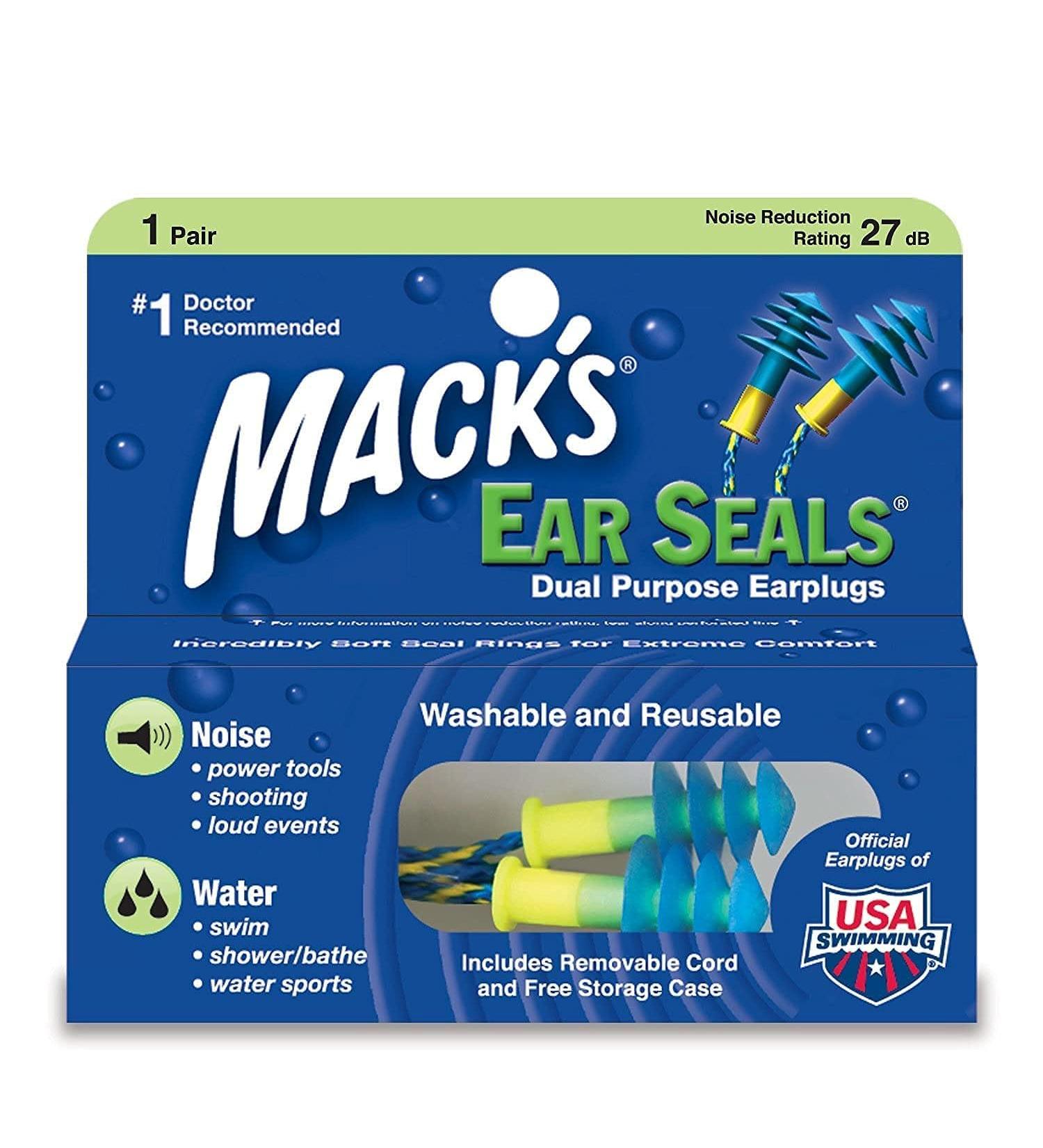Macks Sealed Ear Plugs Blue/Yellow Multi-Colour - Blue/Yellow Not applicable