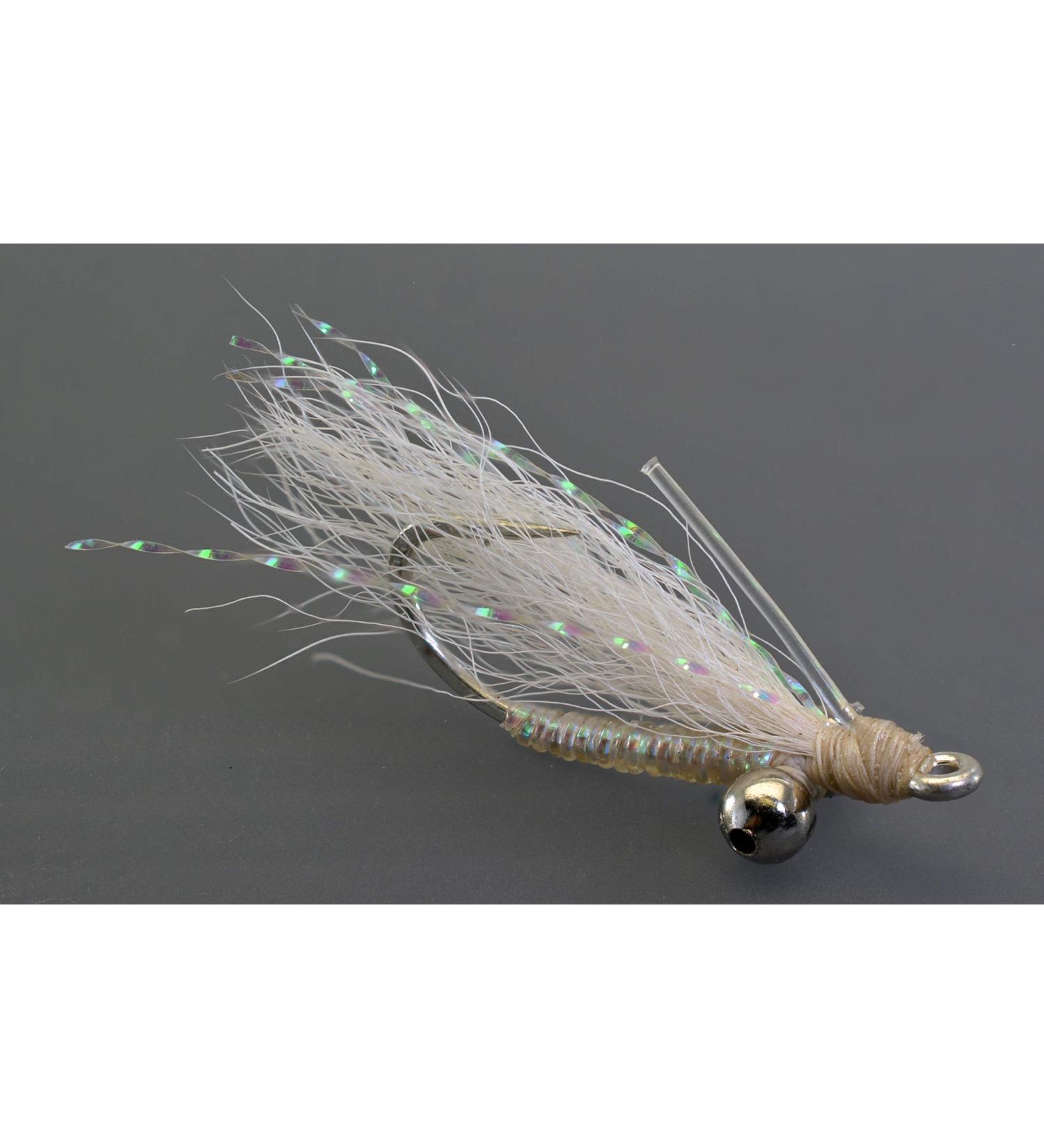 Crazy Charlie Bonefish Fly Fishing Flies - White - Mustad Signature Duratin Fly Hooks - 6 Pack Hook #4
