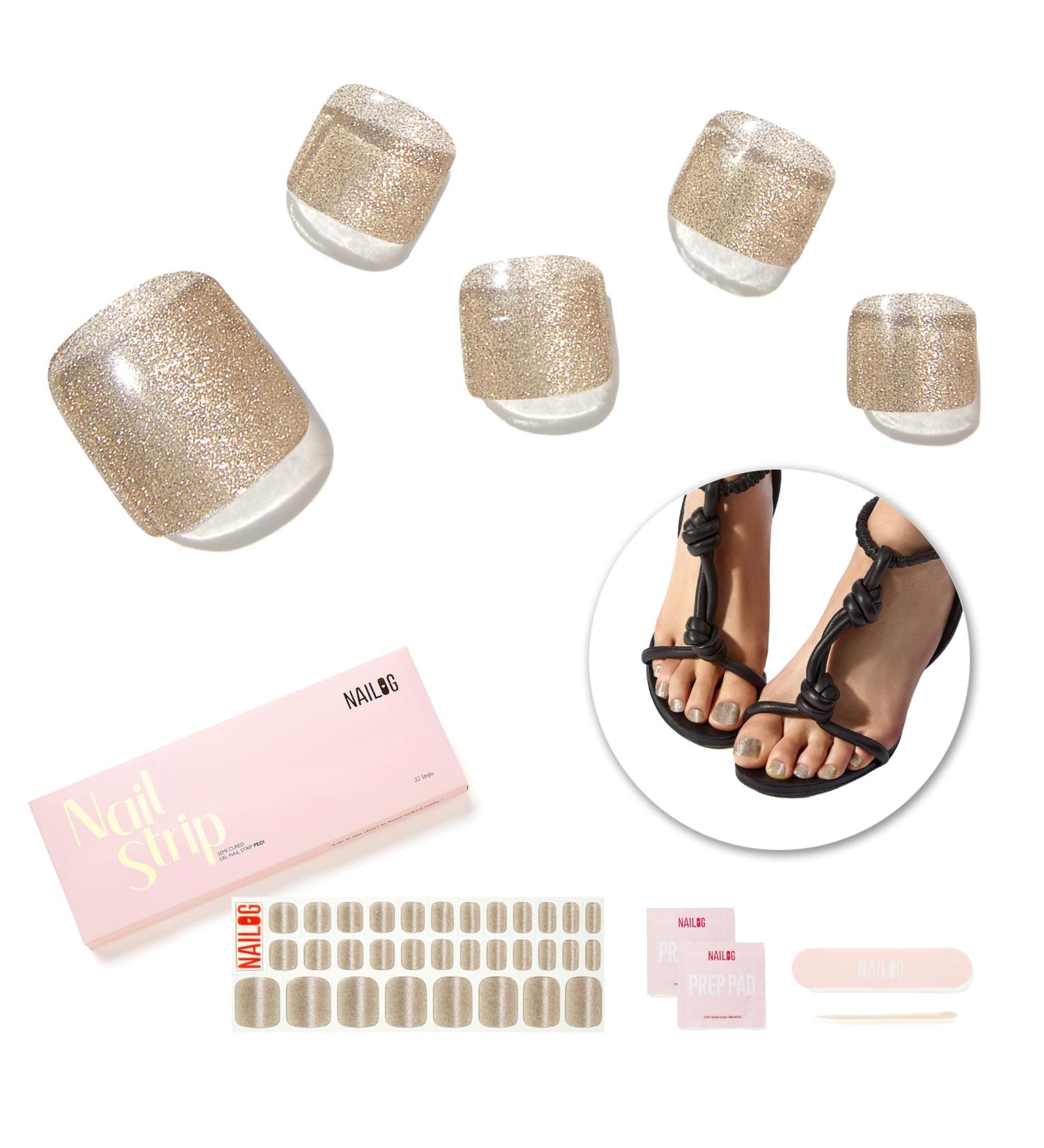 32 Self-Adhesive Nail Foil Wraps for Toenails - Half-Hardened Gel Films UV Hardening Perfect Gifts for Women & Girls - Buy Online on GoSupps.com