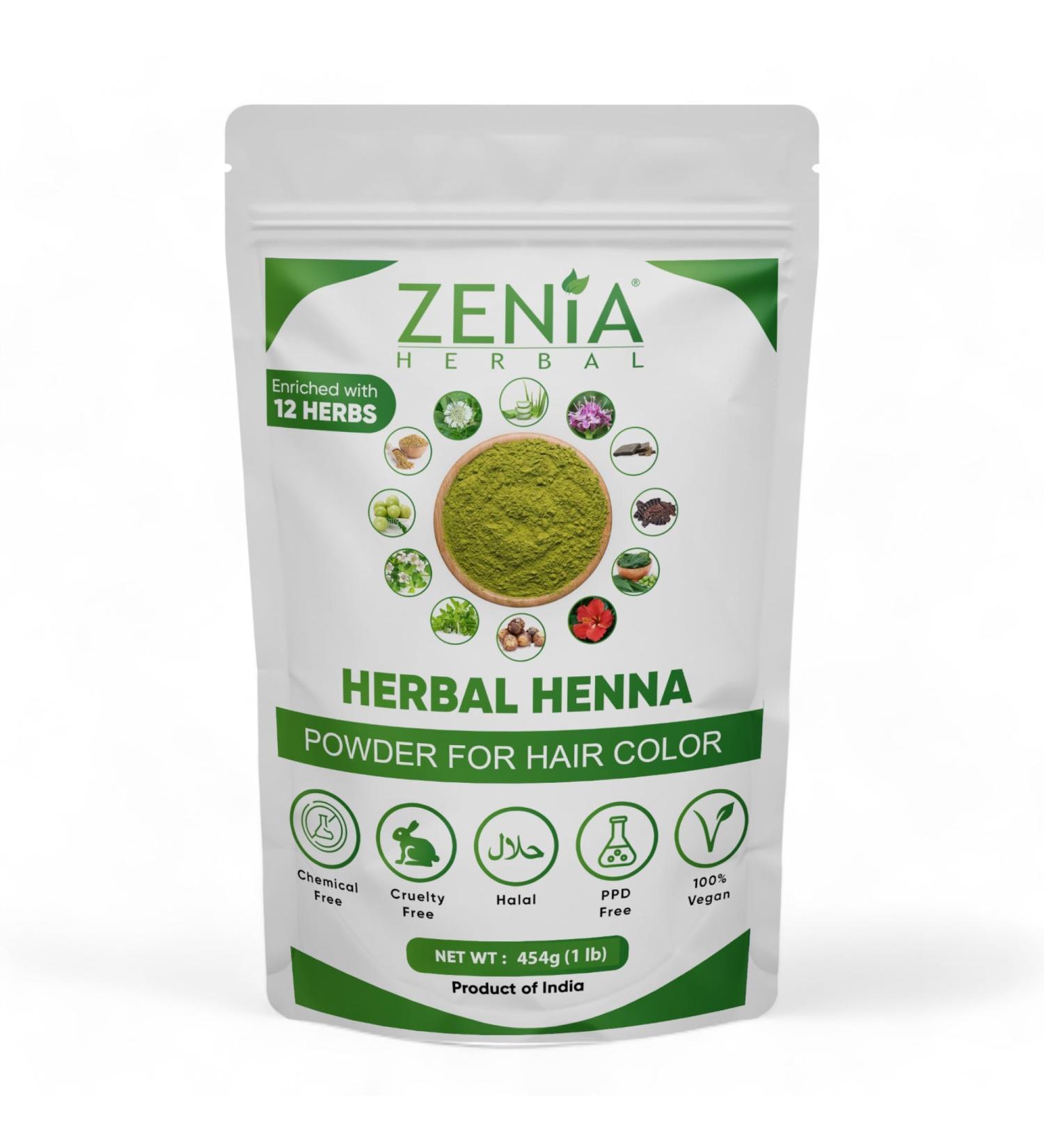 Zenia French Green Clay (454g) 16oz - 100% Pure Montmorillonite Clay - Absorbs Excess Oil and Detoxifies Skin - Recommended For Oily Skin - From Western India