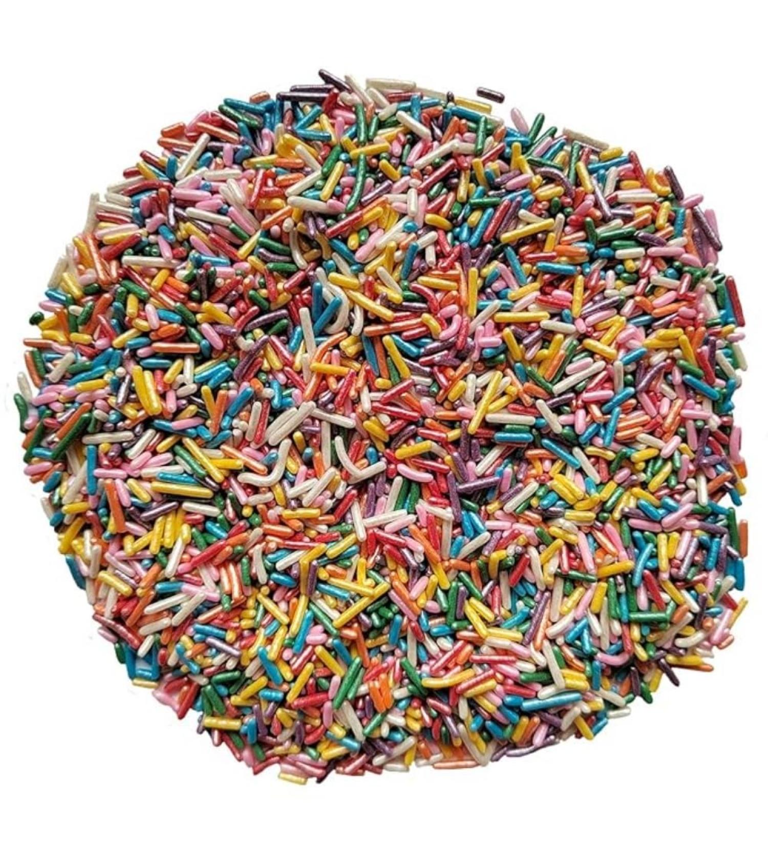 Edible Candy Cake Decoration Colored Jimmies Sprinkles 78g Valentine's Day Birthday Halloween Thanksgiving Christmas Party Team Dinner Cake Biscuit Ice Cream topper Dessert Sprinkles - Buy Online on GoSupps.com