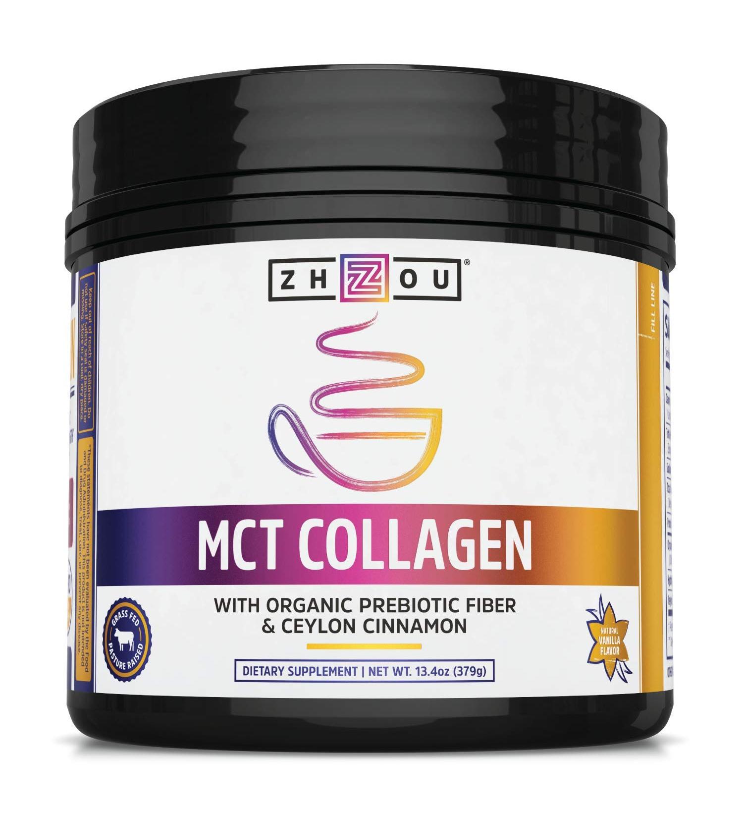 Zhou Nutrition MCT Collagen - Natural Vanilla 13.4 oz | Healthy collagen supplement - Buy Online on GoSupps.com