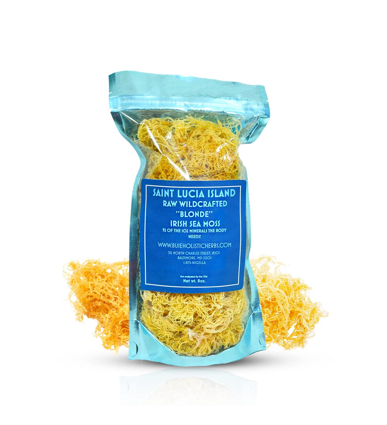 Organic Raw Irish Sea Moss | Dr Sebi Inspired | Enriched with Minerals & Nutrients | 8 oz - Make 120+ oz Sea Moss Gel | Gold Sea Moss (1 Pack) - Buy Online on GoSupps.com