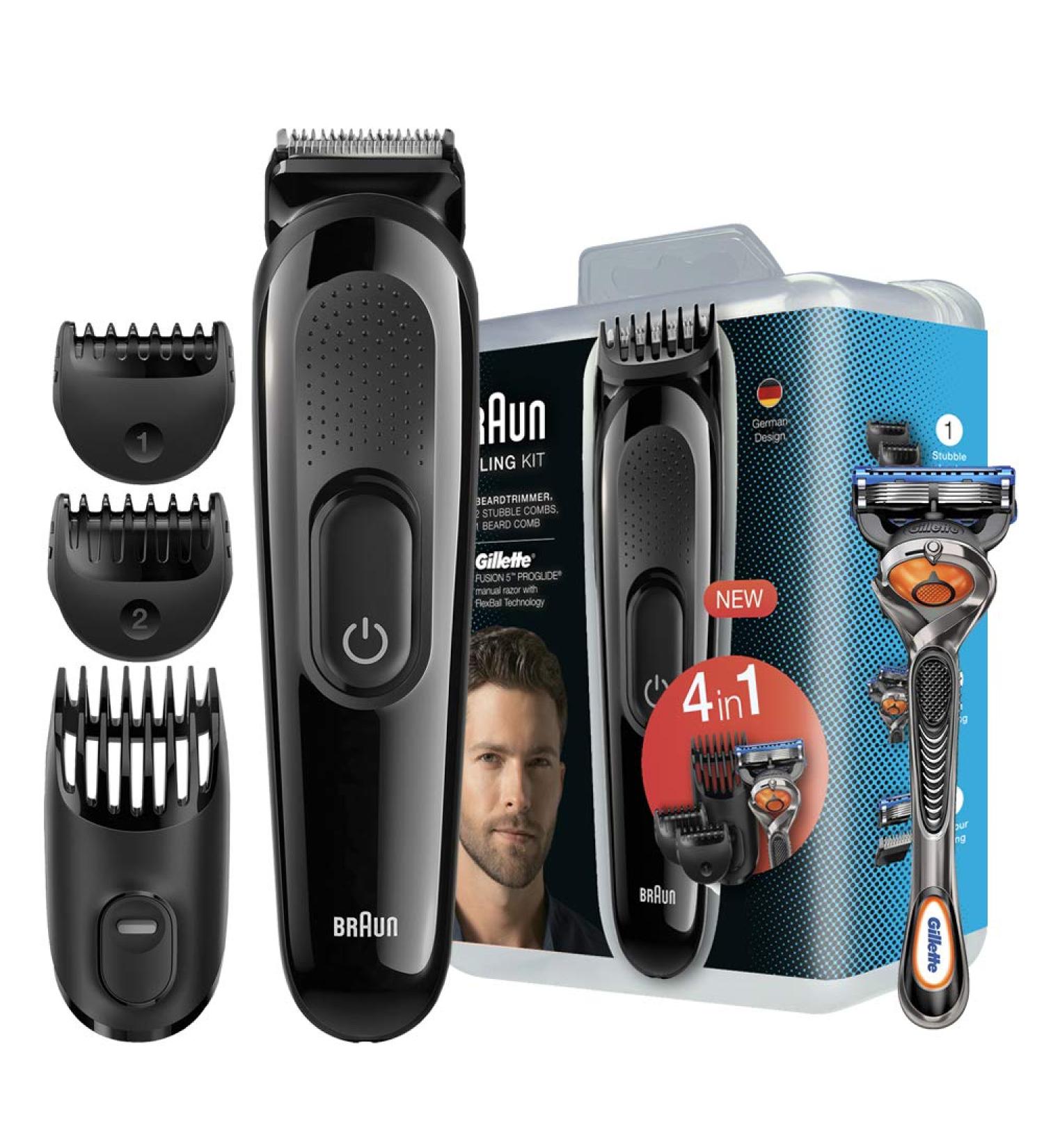 Braun SK3000 4-in-1 Styling Set | Adjustable Electric Razor & Shaver for Haircuts | International Shipping Available - Buy Online on GoSupps.com