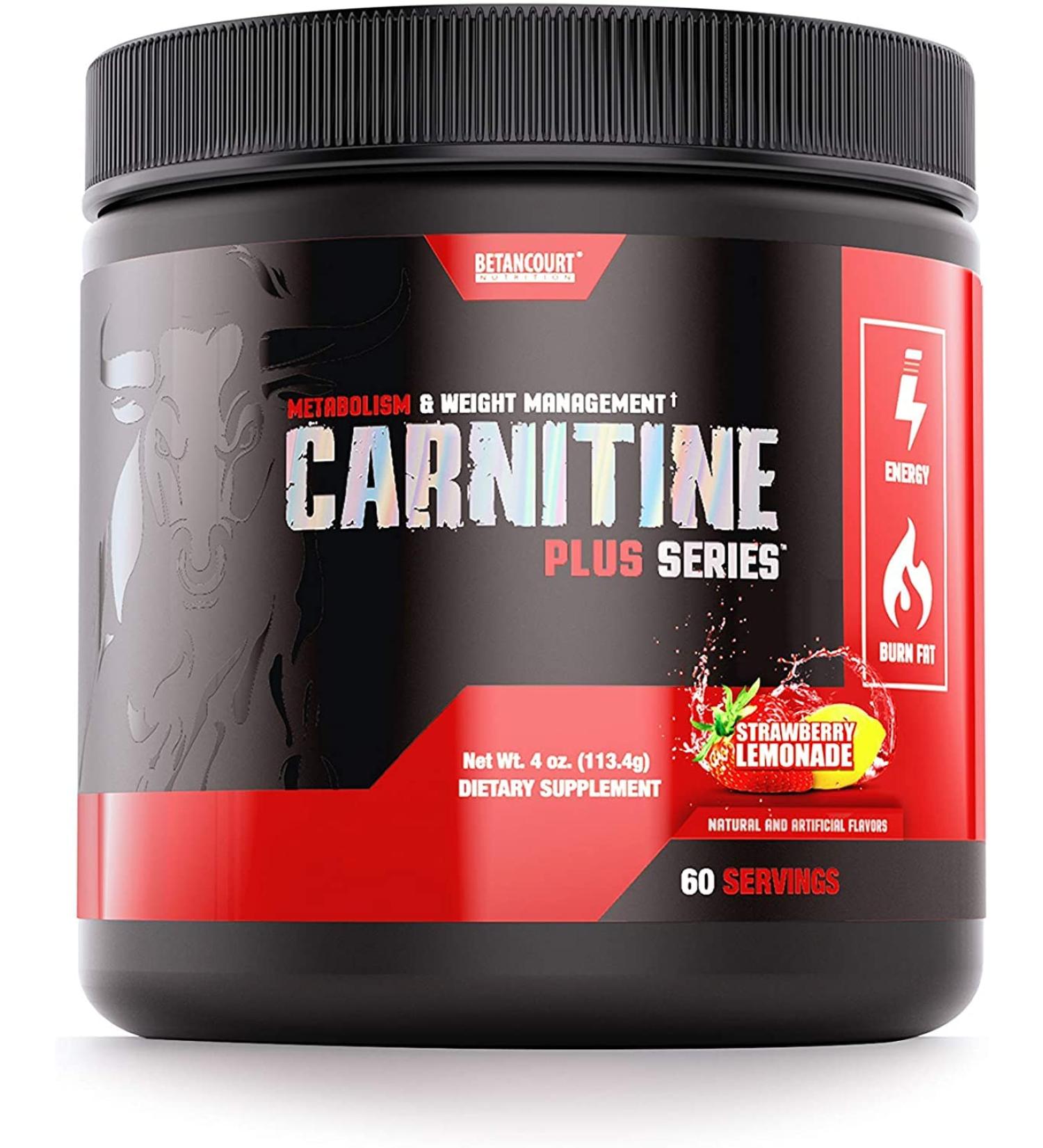 Betancourt Nutrition Carnitine Plus Powder - 90g (60 Servings) Strawberry Lemonade - Buy Online on GoSupps.com