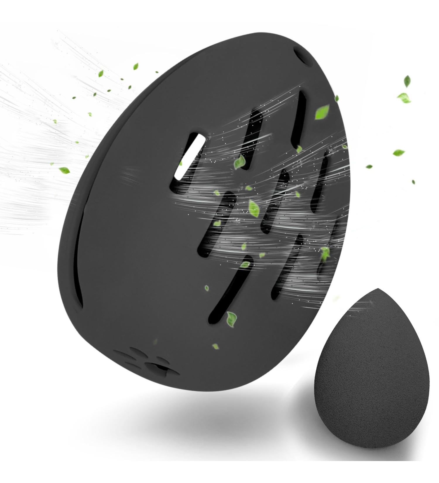 Beauty Sponge Holder Set - Ideal Protection and Storage for Makeup Sponges Black - Buy Online on GoSupps.com
