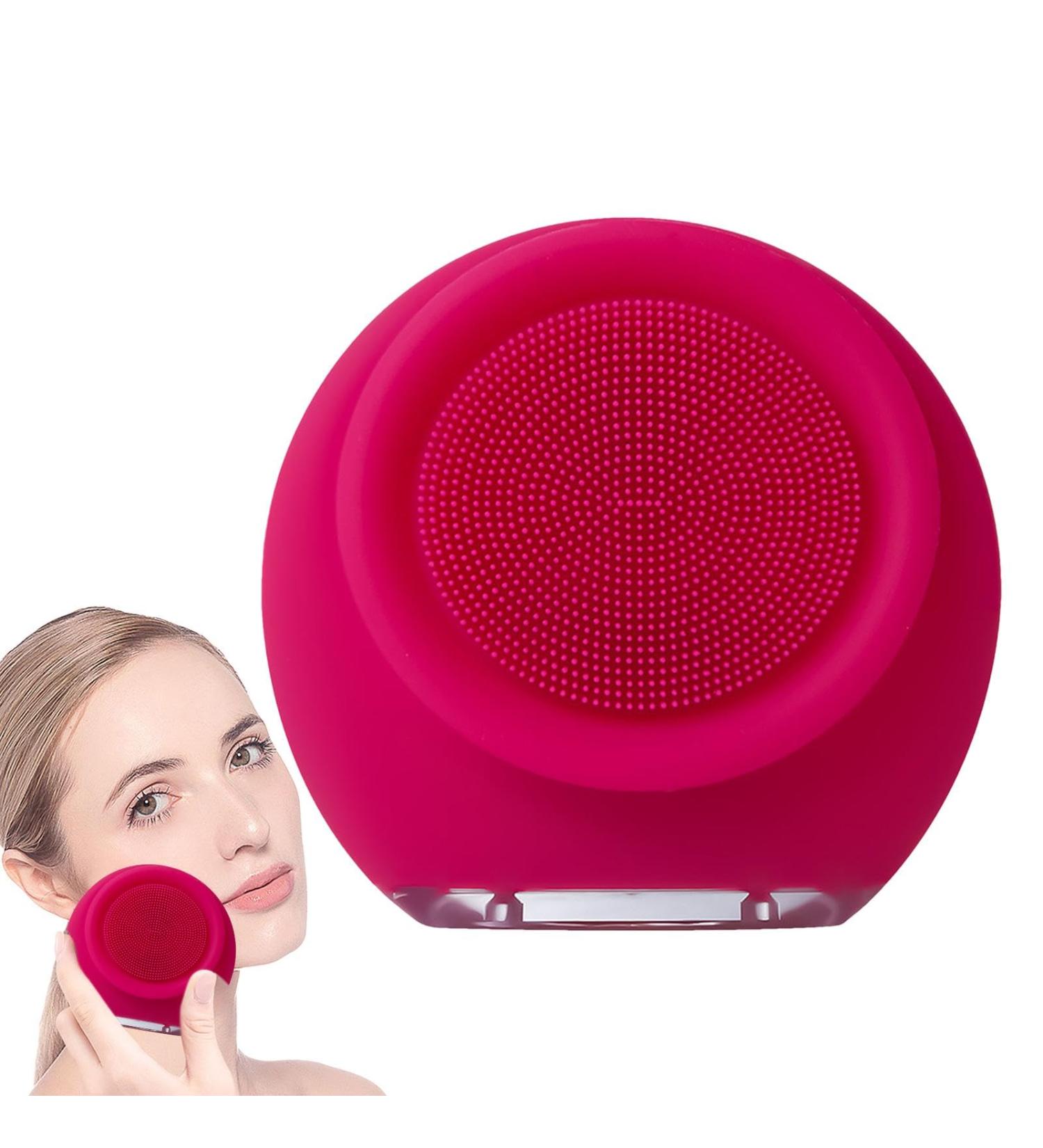 Facial Cleansing Brush Facial Scrubber - Electric Facial Brush Soft Facial Wash Brush Facial Scrubber Skin Rejuvenating Facial Cleanser Facial Cleanser for Facial Brush Pink-red - Buy Online on GoSupps.com