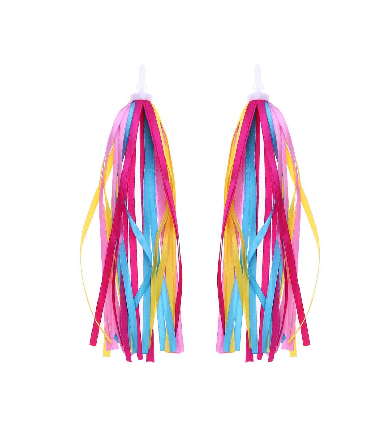 VORCOOL 1Pair Bike Handlebar Streamers - Colorful Polyester Tassel Ribbons for Children | Yellow Bicycle Grips Accessories - Buy Online on GoSupps.com