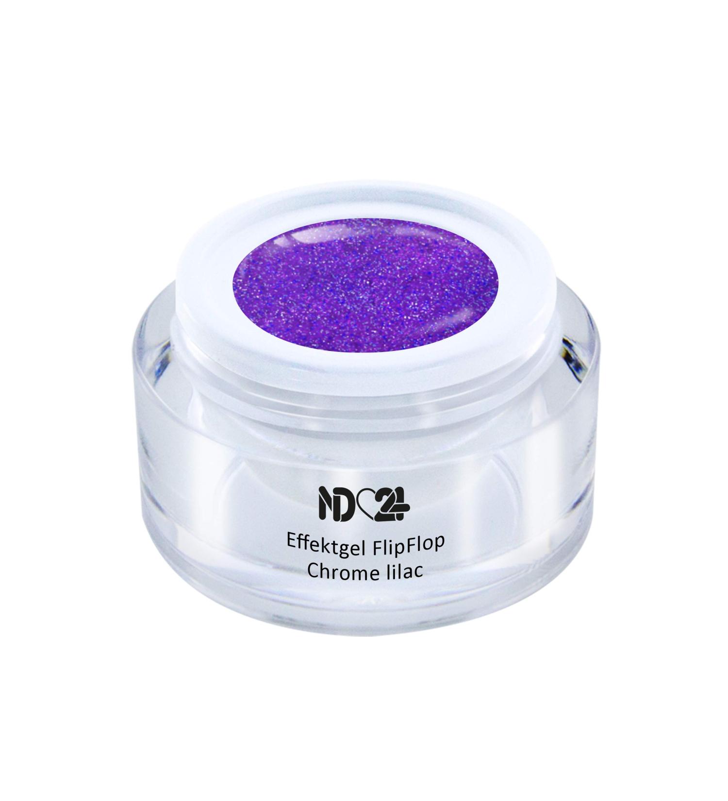 Buy UV LED Effect Gel Flip Flop Chrome Lilac - Studio Quality 5ml - Made in Germany | Best Purple Gel for Nail Art - Buy Online on GoSupps.com