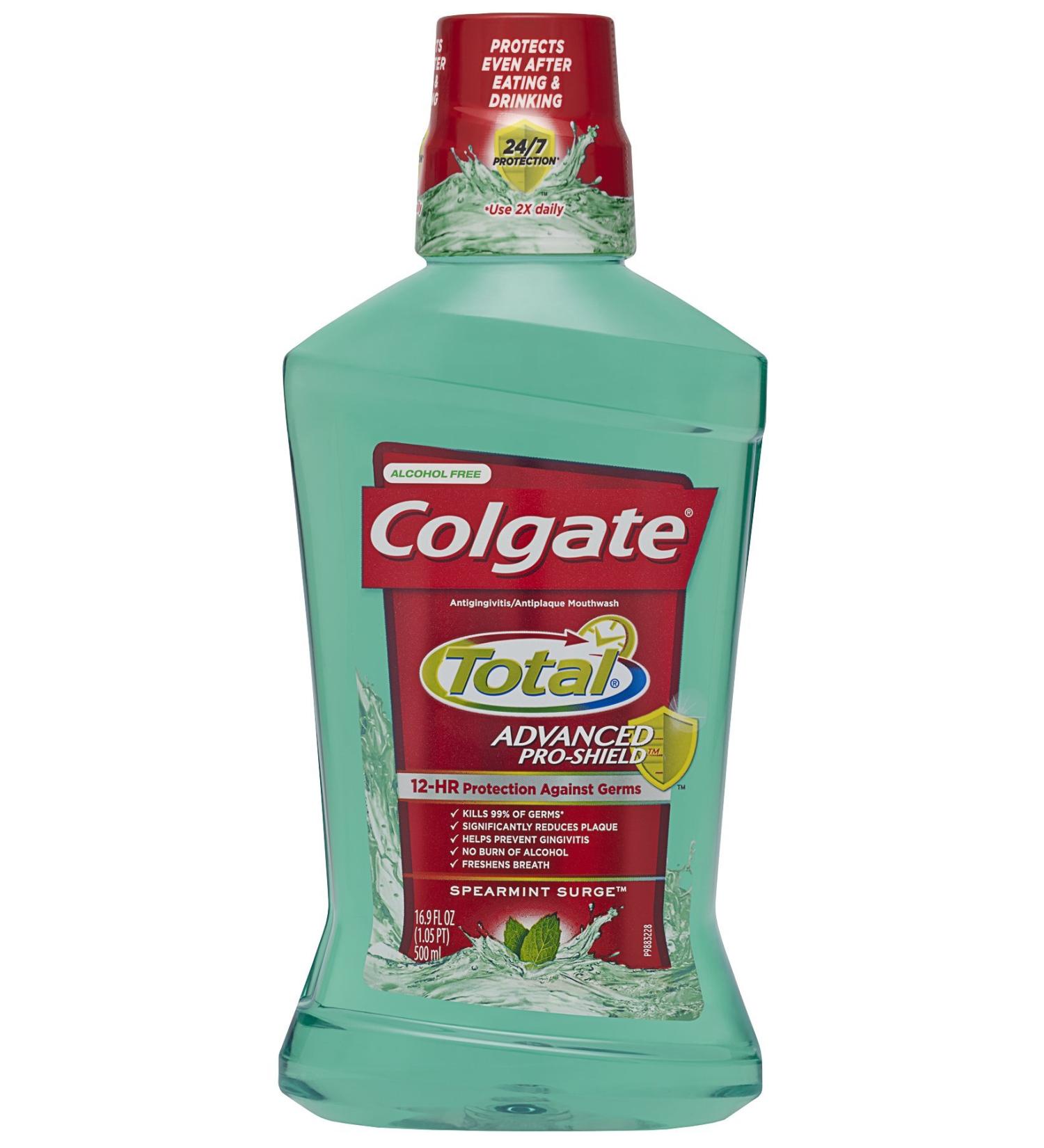 Colgate Total Advanced Pro-Shield Mouthwash Spearmint 16.9 Fl Oz 6 Count