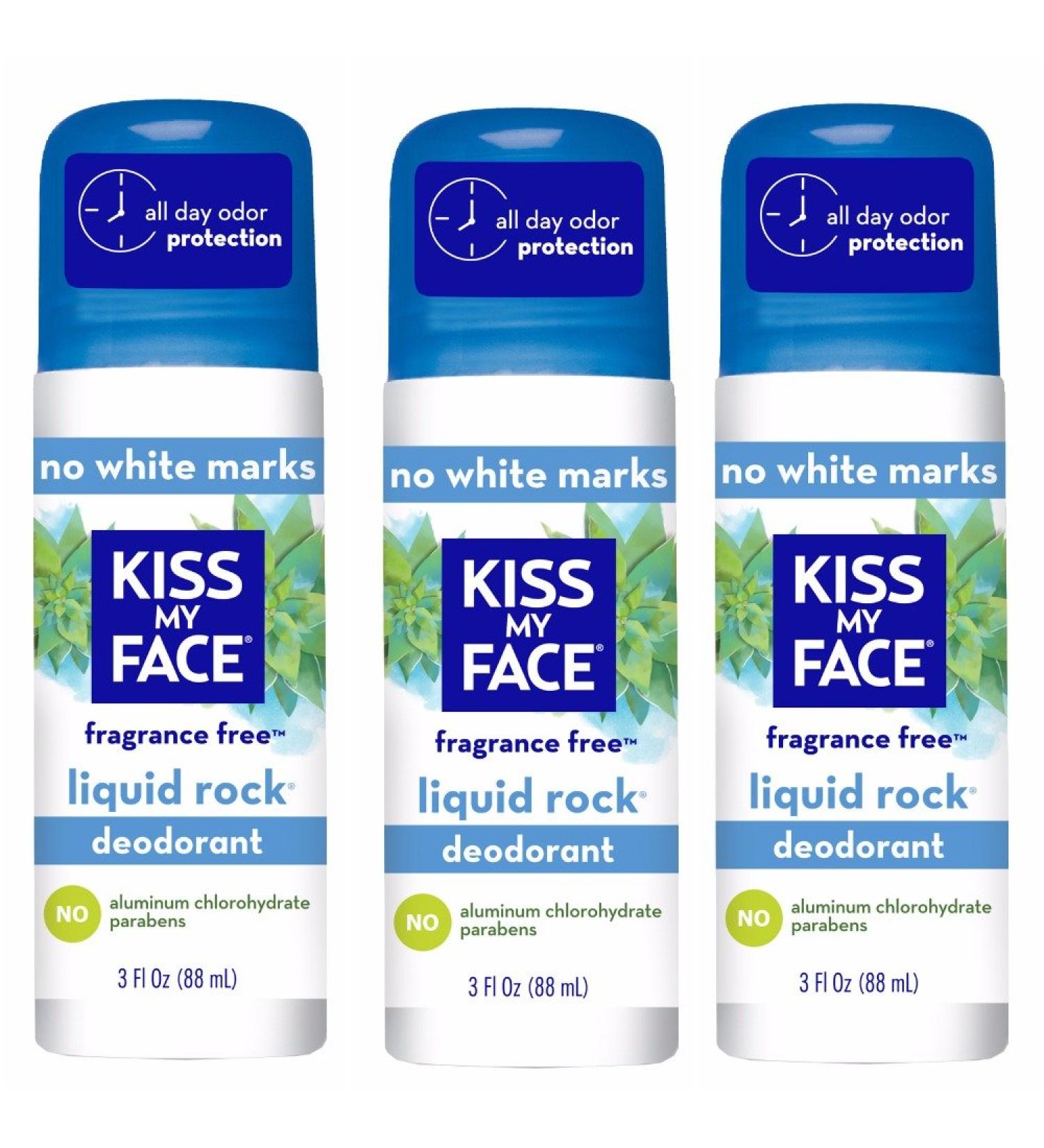 Kiss My Face Signature Bundles - Liquid Rock Aluminum Chlorohydrate Free Roll-On Deodorant Fragrance Free 3 Oz 3 Count - Buy Online on GoSupps.com