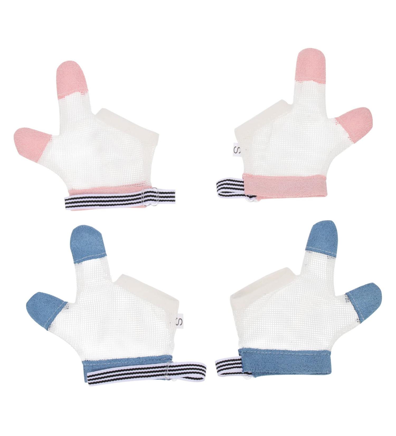 Hemoton 2 Pairs Toddler Finger-Sucking Protector Gloves - Kids Tools Mittens for Thumb Sucking - Infant Baby Protective Glove - Buy Online on GoSupps.com