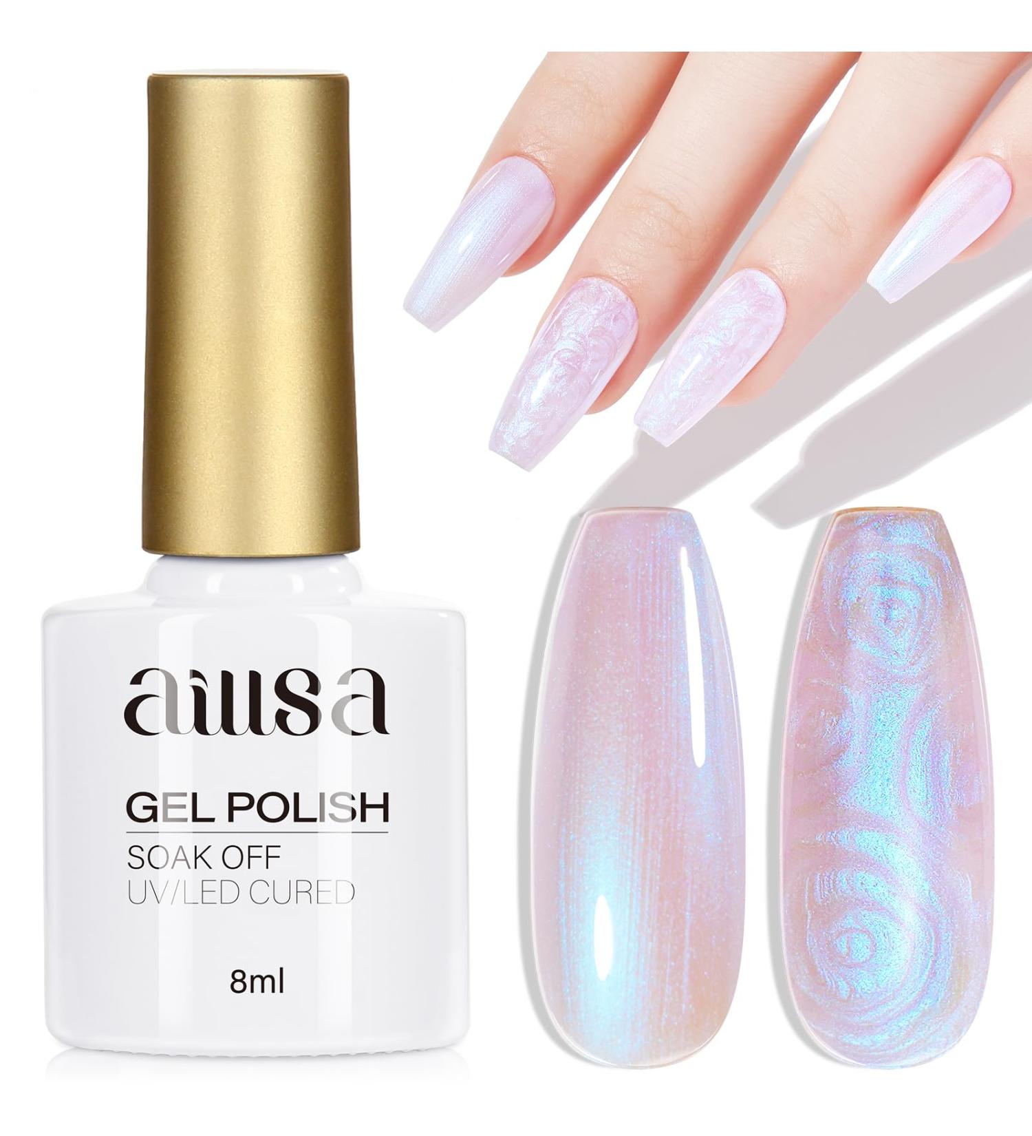 AILLSA Pearl Gel Nail Polish - Chrome Mermaid & Iridescent Shimmer - Soak Off UV Gel for DIY Manicure & Holiday Gifts - 0.27 Fl Oz - Buy Online on GoSupps.com