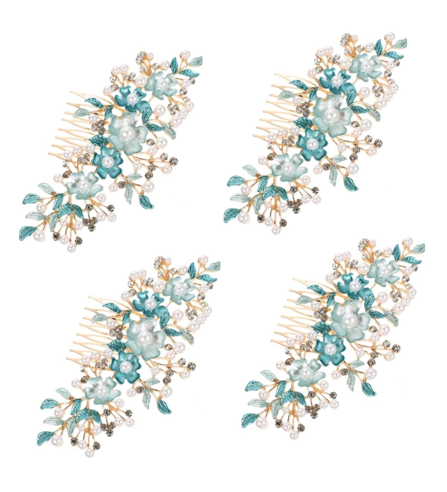 Beaupretty Accessories hair plug hair barrettes for women tiaras for girls hair combs for women accessories gajra flower hair clips for bun clips for hair bride flower headdress Wedding - Buy Online on GoSupps.com