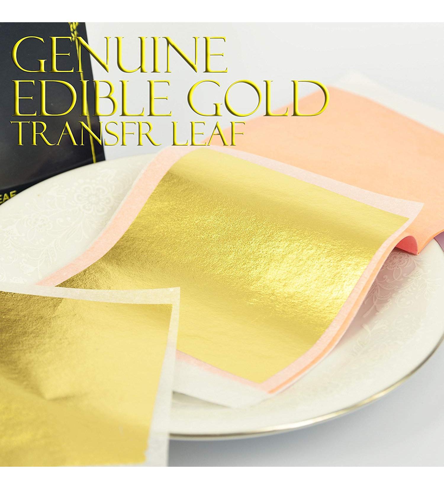 Genuine Edible Gold Leaf Sheets by Barnabas Blattgold - 3.1 Inch Booklet, Pack of 10 Sheets - Transfer Patent Leaf for Culinary Delights - Buy Online on GoSupps.com
