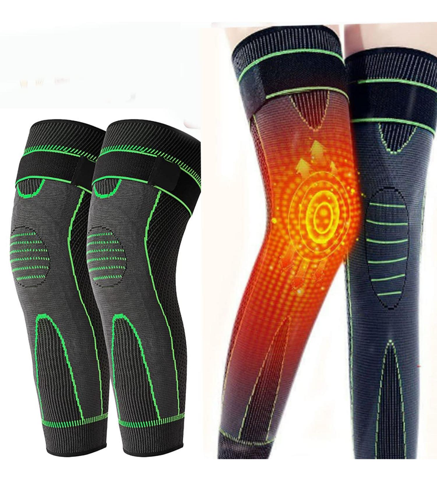 2Pcs Tourmaline Acupressure Self-Heating Knee Sleeve & Shaping Socks Set - Green (L) - Buy Online on GoSupps.com