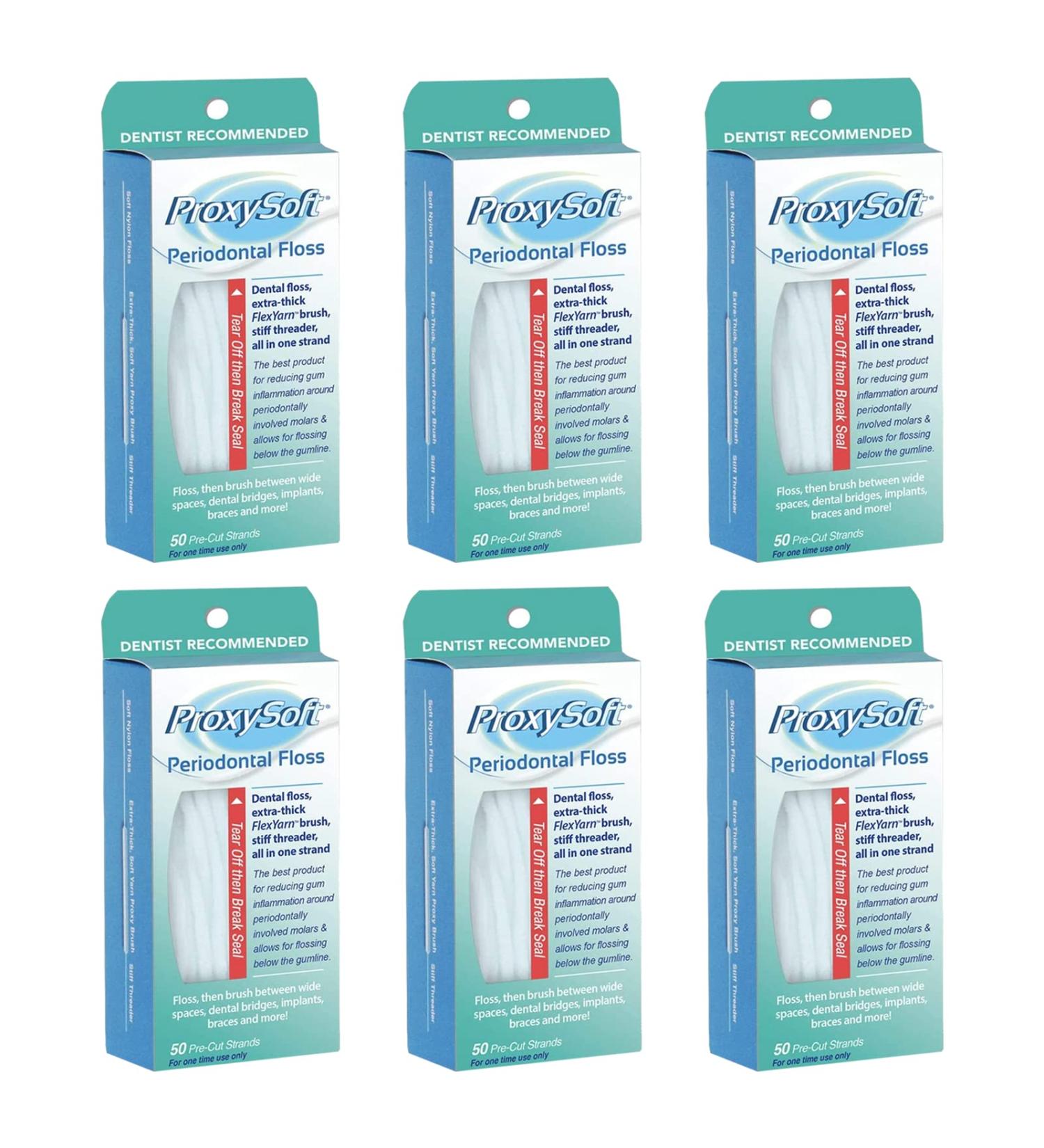 Dental Floss Threaders - Thornton Periodontal Floss for Braces Bridges & Implants | ProxySoft x50 (6 Packs) - International Shipping Available - Buy Online on GoSupps.com