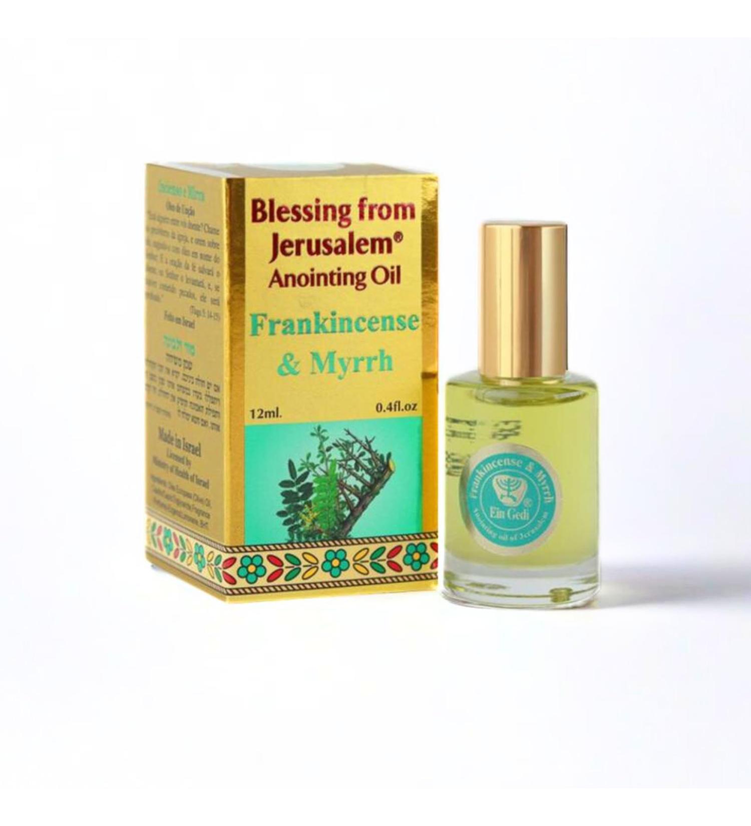 Ein Gedi Frankincense & Myrrh Anointing Oil - Blessings from Jerusalem | Gold Collection (12ml) | Scented with Biblical Oils | International Shipping - Buy Online on GoSupps.com