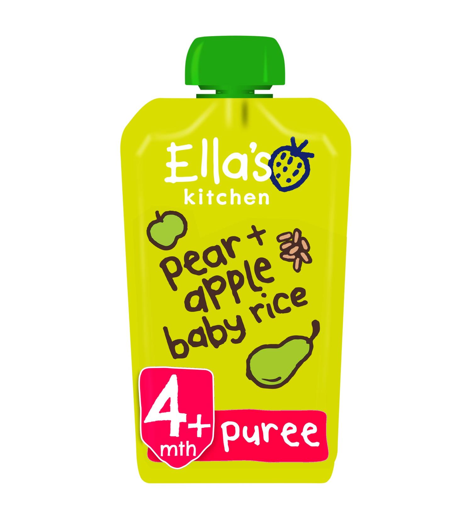 Ella's Kitchen Stage 1 Organic Apple and Pear Baby Rice 120 g (Pack of 7) Organic Apple and Pear Baby Rice 120 g (Pack of 7)