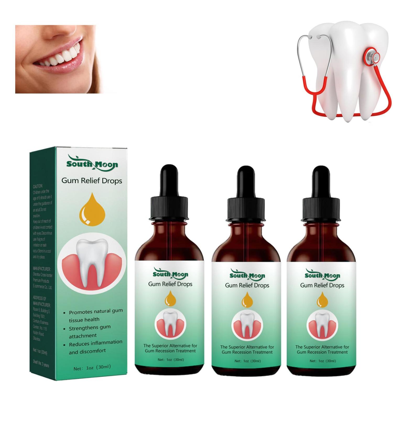 Dentiz Gums Growth Drops - Effective Treatment for Gum Disease & Repair Gum Loss (3 Pieces) - Buy Online on GoSupps.com