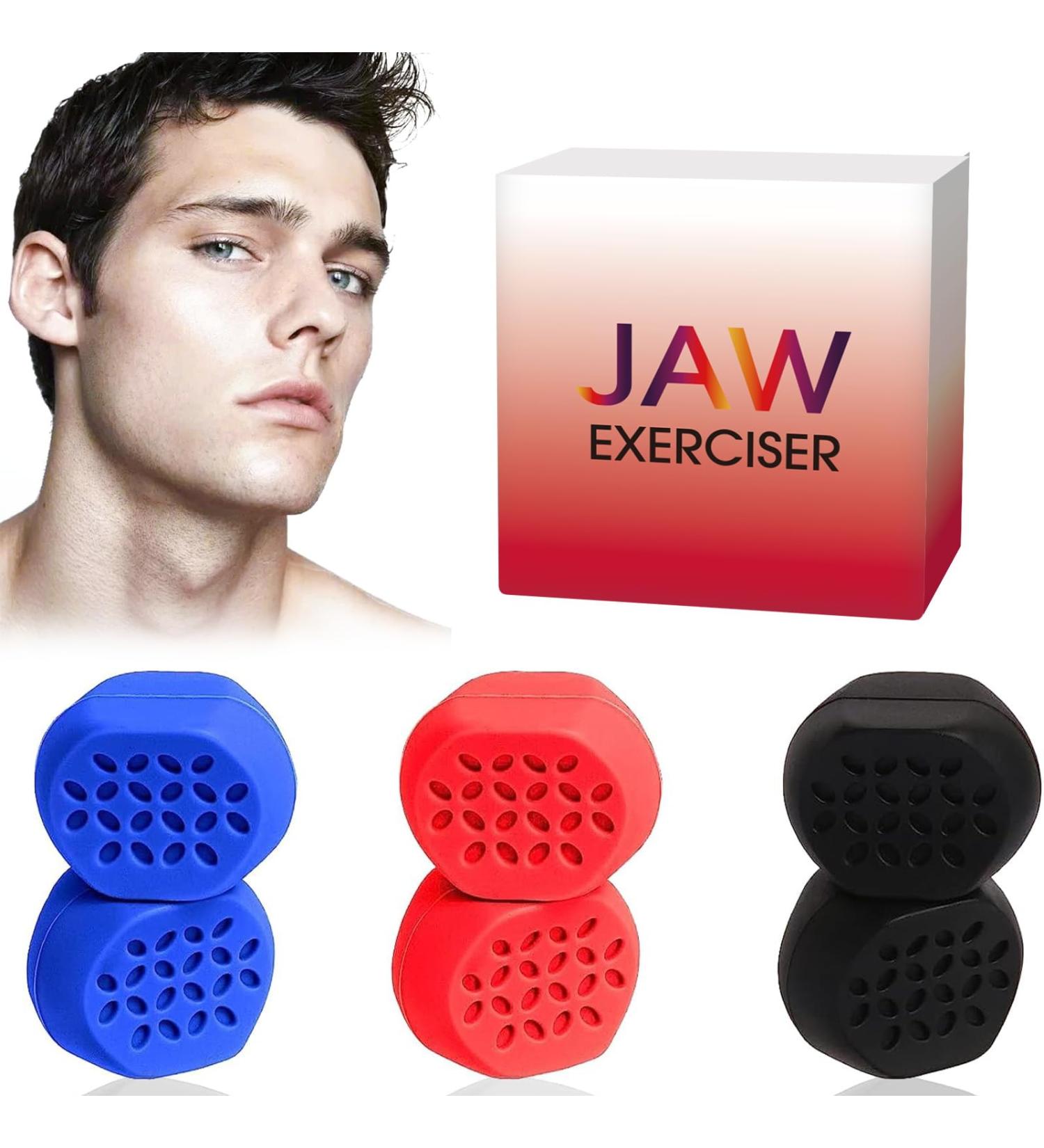 Jaw exerciser 3 Resistance Levels Sports Jaw Exerciser for Men & Women A powerful Jawline exerciser for users of all levels Slims& Tones the Face - Buy Online on GoSupps.com