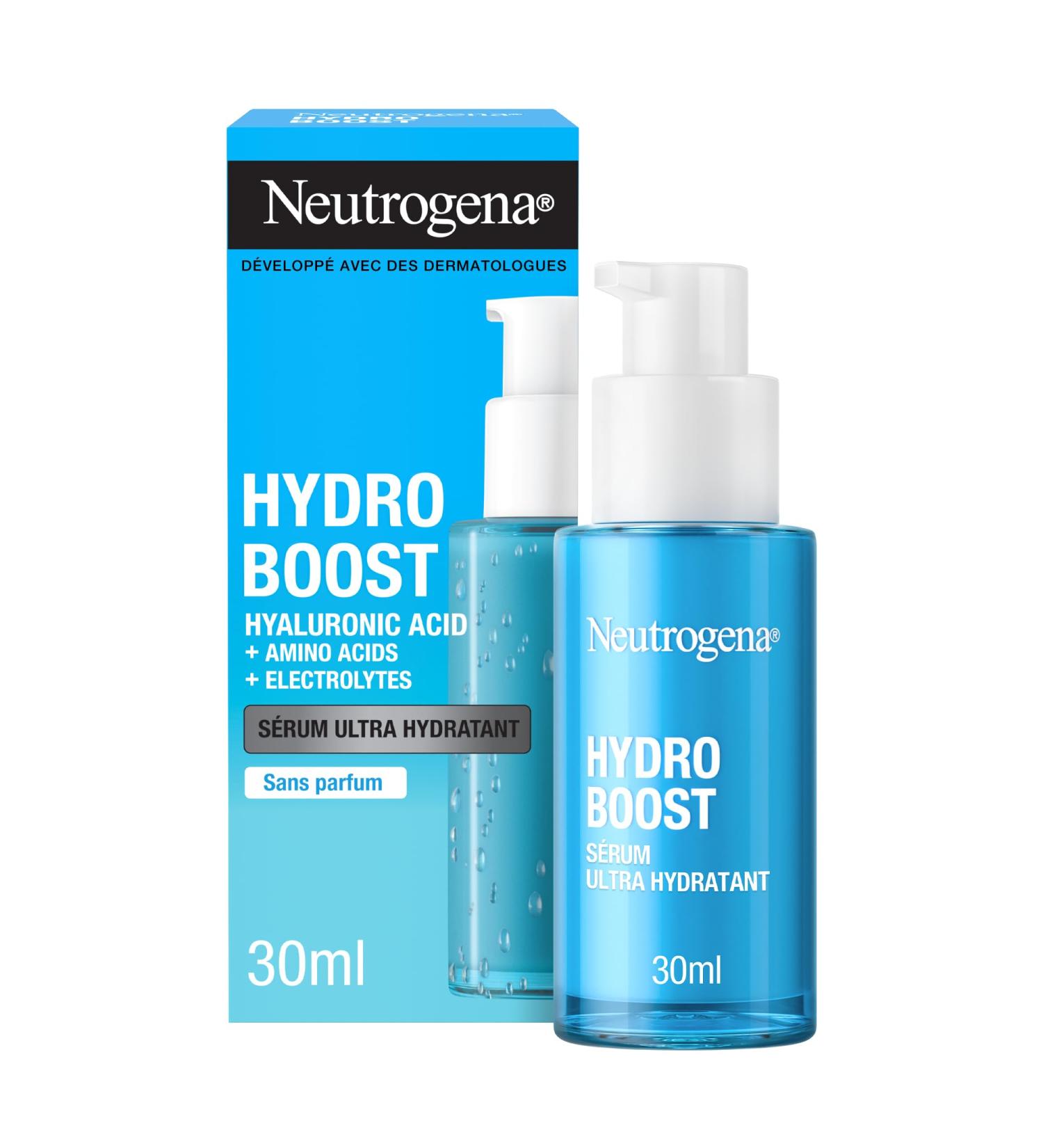 Neutrogena | Hydro Boost Ultra Hydrating Serum (30 ml pump bottle) Facial treatment with hyaluronic acid amino acids and electrolytes Lightweight fast-absorbing serum - Buy Online on GoSupps.com