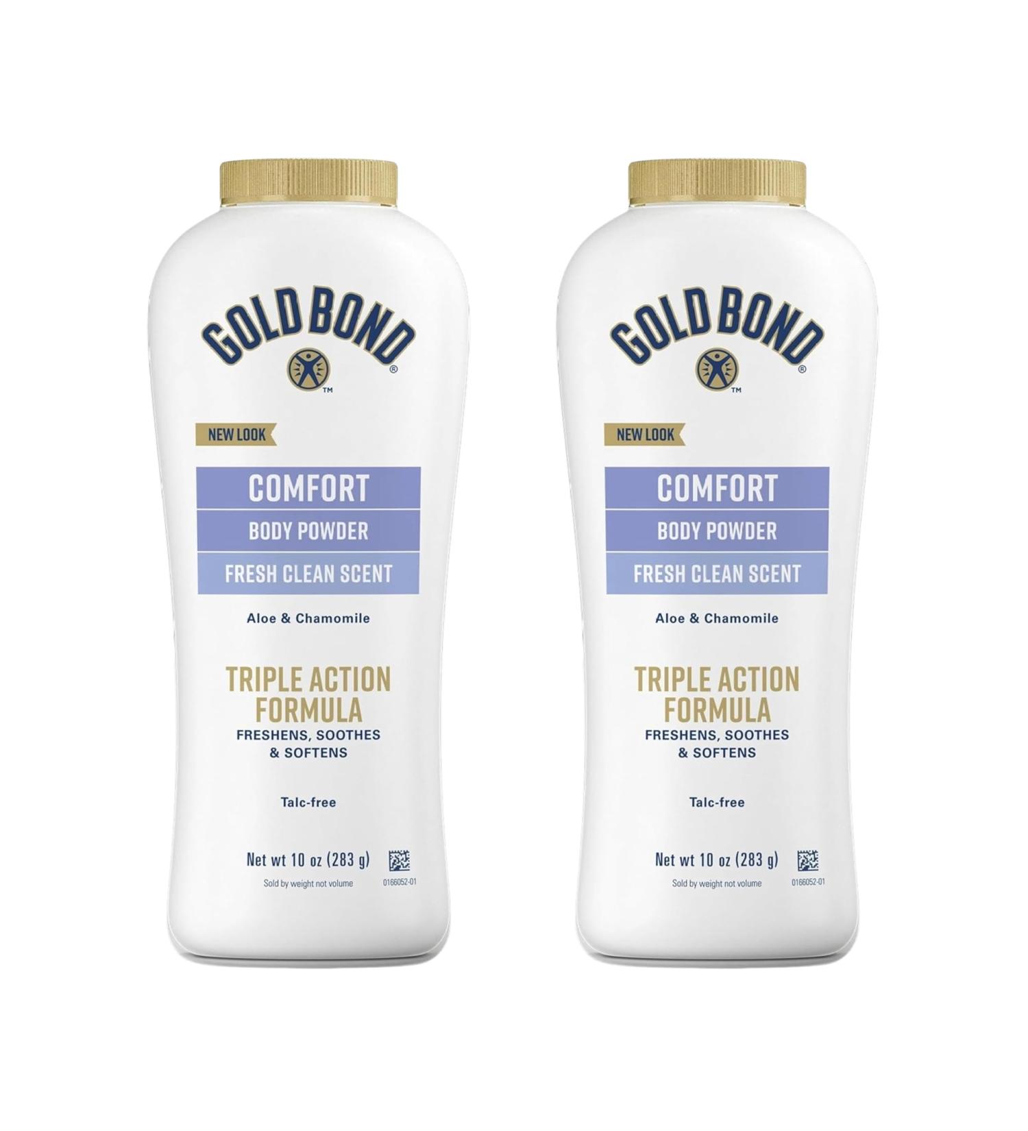 Gold Bond Comfort Body Powder 10 oz. Talc-Free Fresh Clean Scent With Aloe & Chamomile Pack of 2 - Buy Online on GoSupps.com