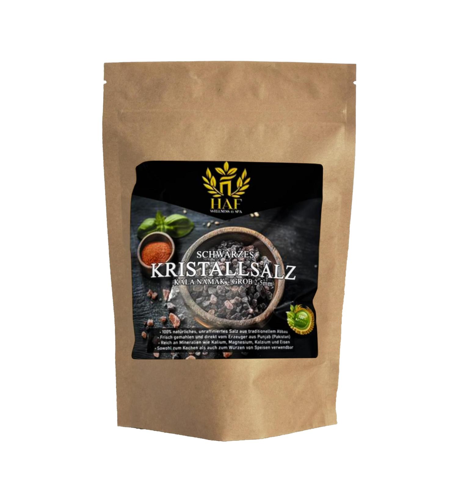  HAF HAF 1kg Black Crystalline Salt 2-5mm - 100% Natural Unrefined from Pakistan Rich in Minerals Ideal for Cooking Seasoning & Salt Mills Hand Extracted & Freshly - Buy Online on GoSupps.com