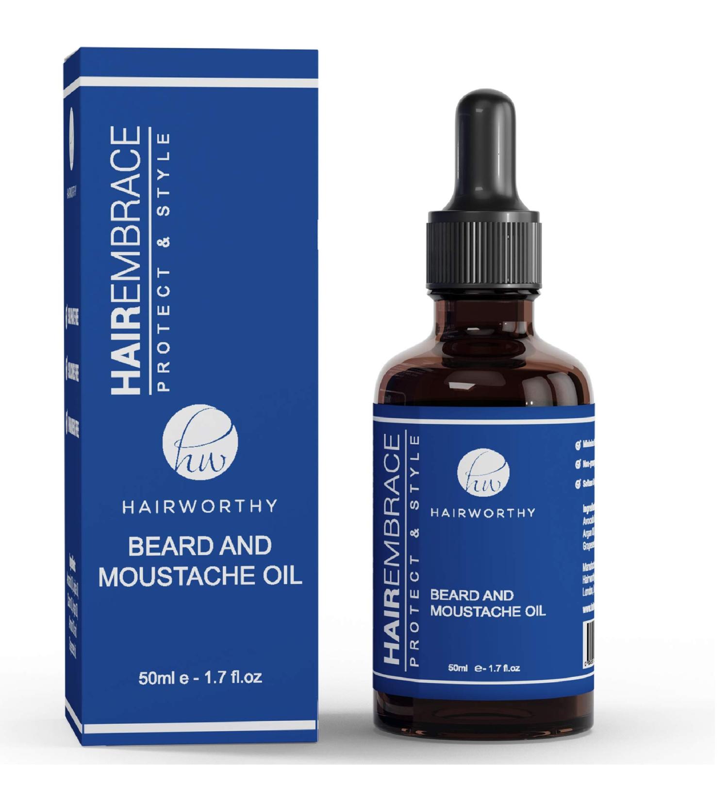 Hairworthy Hairembrace Bart l - 6 Bio Premium Oils for Beard Softness Itch Relief & Faster Growth | International Shipping Available - Buy Online on GoSupps.com