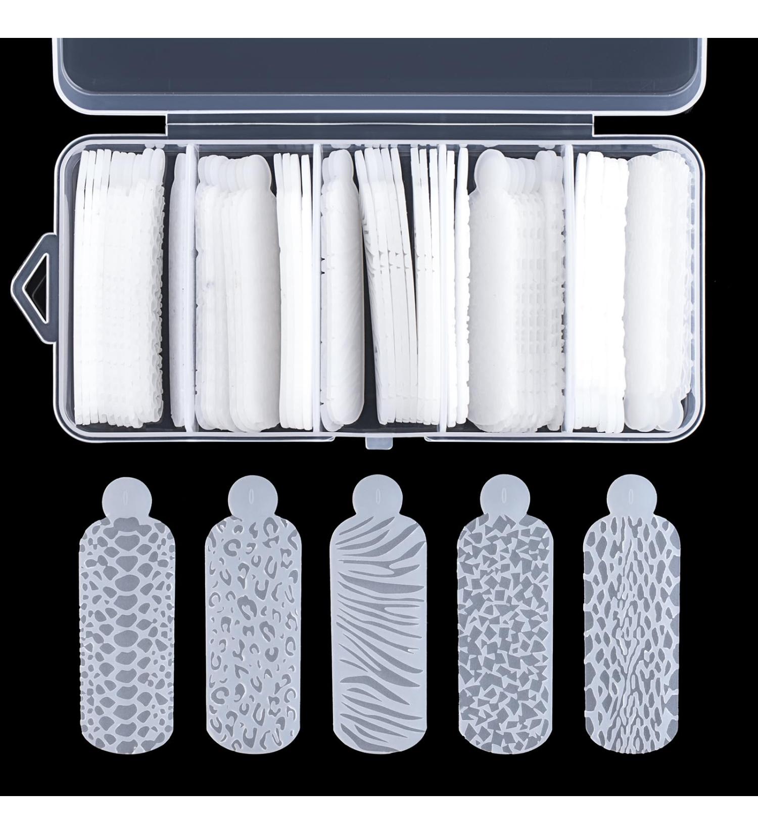 BNG 60 Dual Forms Stickers for Nail Gel Crystals - Reusable Silicone Templates for French Manicure & Relief Designs - Buy Online on GoSupps.com