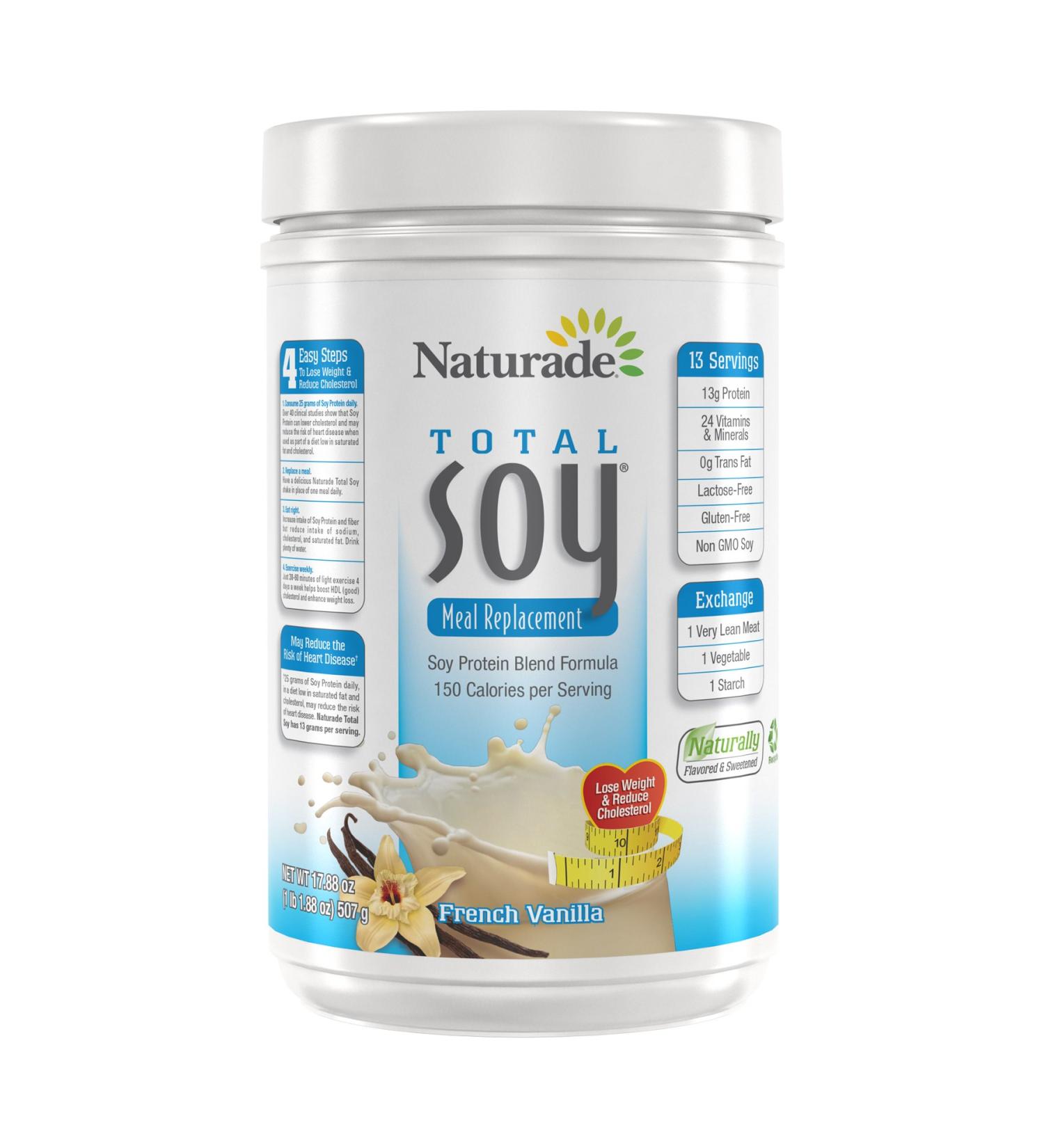 Naturade Total Soy Meal Replacement Protein Blend - Bavarian Vanilla - 150 Calories - 13 Servings - French Vanilla Flavor - Pack of 1 - Buy Online on GoSupps.com