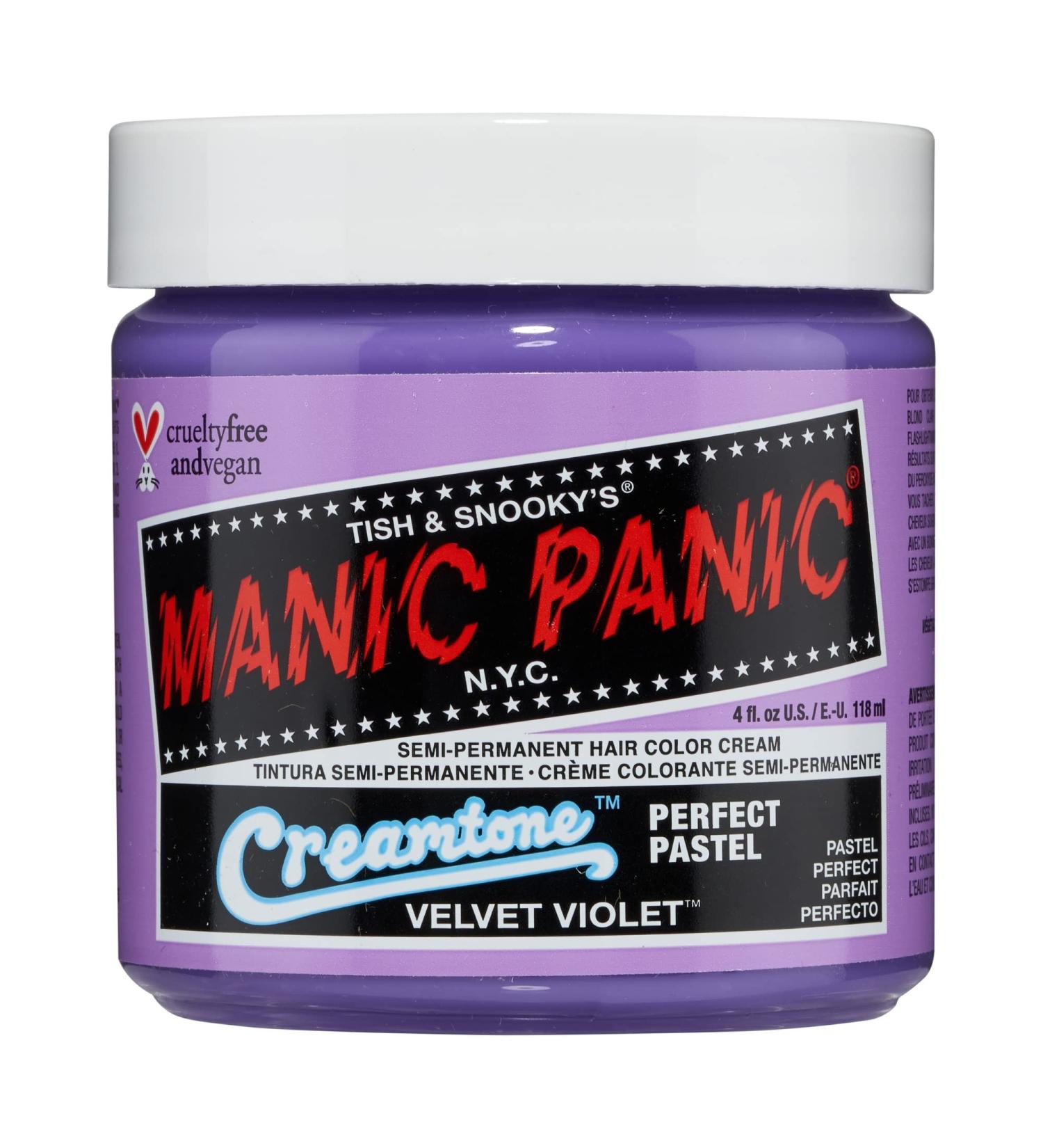 Manic Panic Velvet Violet Hair Dye - Pastel Orchid Shade - Vegan & Cruelty-Free - 4 Fl Oz - Buy Online on GoSupps.com