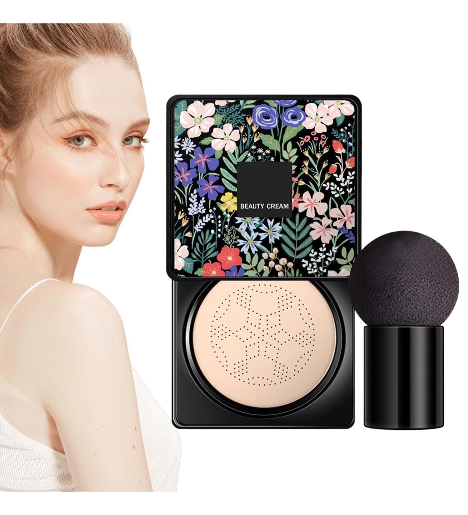 Mushroom Head Air Cushion Mushroom Head Foundation | Hydrating & Brightening Pigmented Liquid Foundation - Hydrating & Brightening Liquid Foundation Air Cushion Cream Co - Buy Online on GoSupps.com