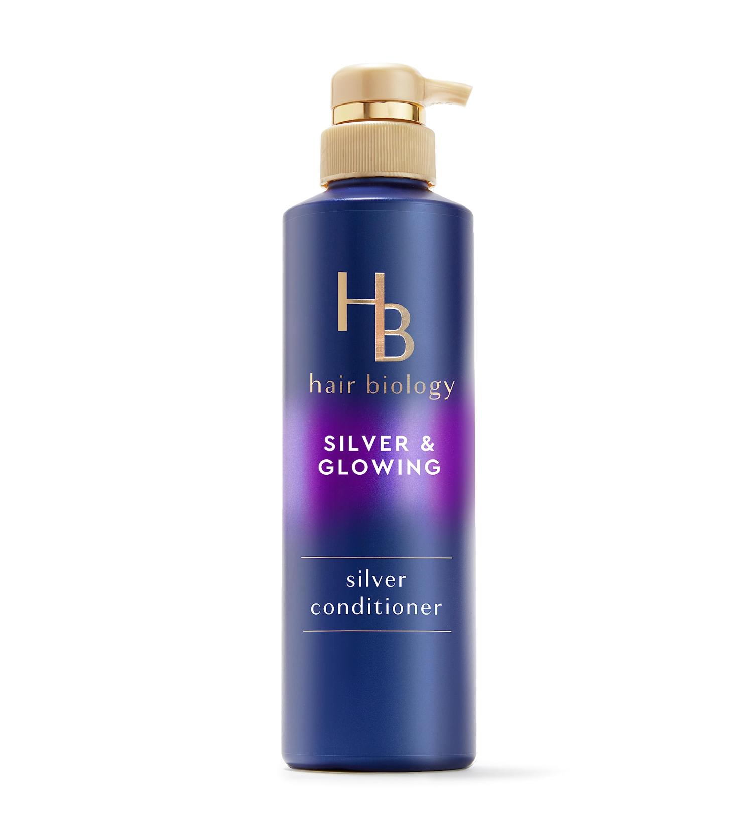 Hair Biology Silver Conditioner with Biotin Silver & Glowing for grey or color treated hair 380ml - Buy Online on GoSupps.com