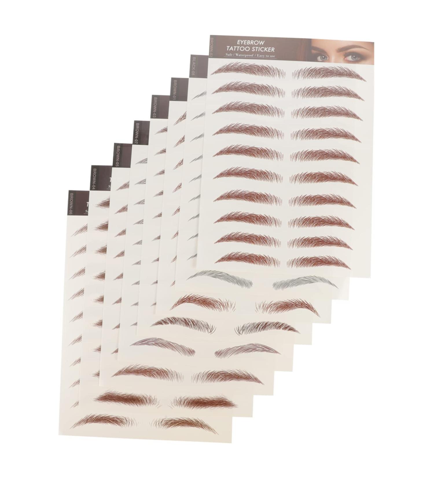 DOITOOL 8 Sheets Imitation Eco Eyebrow Sticker Stickers False Eyebrows for Women Makeup Eyebrow Sticker 6d - Buy Online on GoSupps.com