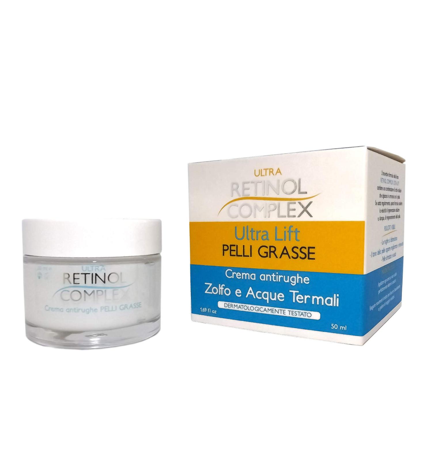 Ultra Retinol Complex Antiwrinkle face cream for oily skin with sulfur and thermal water 50 ml