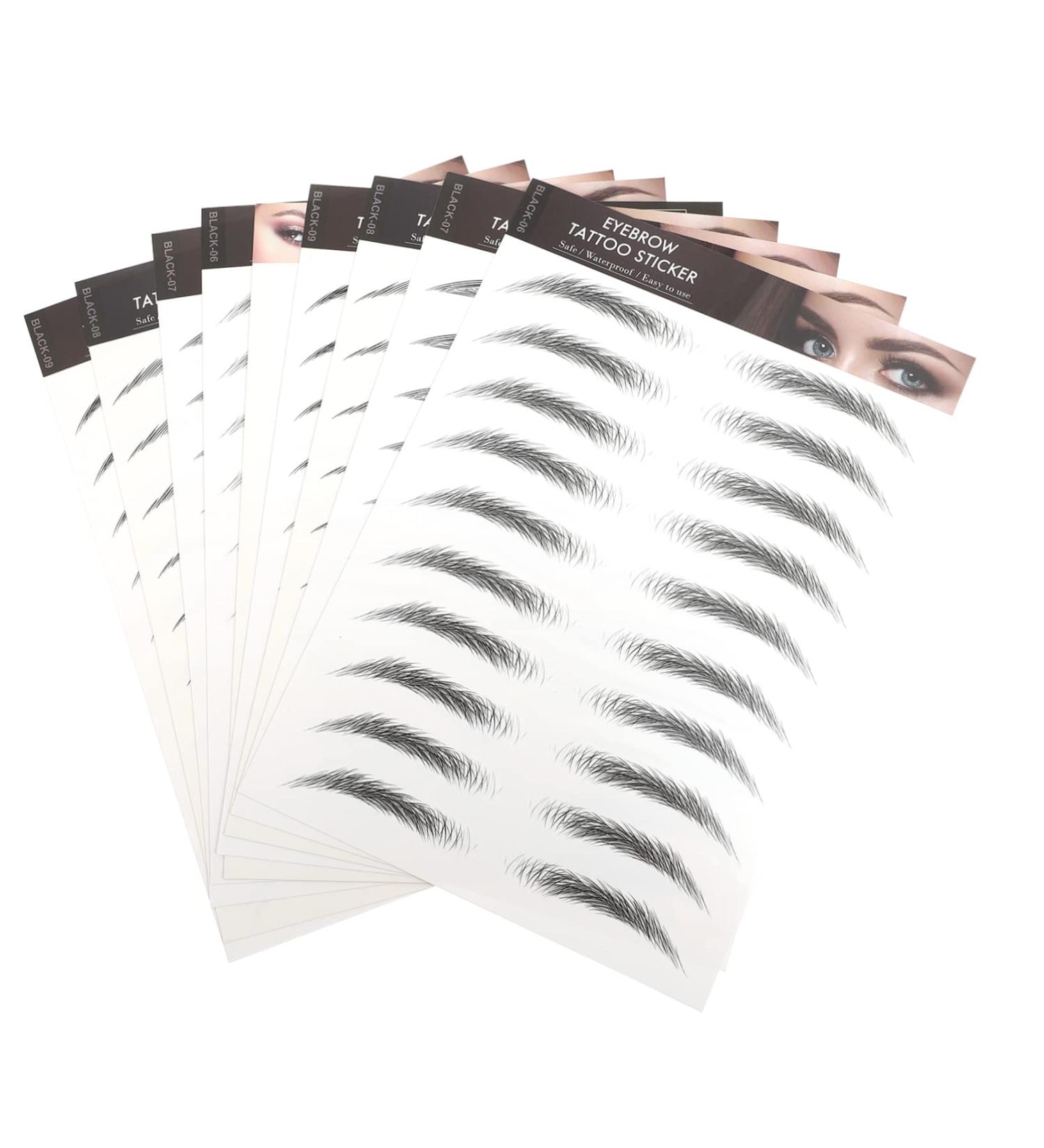 HAPINARY Black Eyebrows 10Pcs Imitation Eco black stickers 3D Eyebrows Stickers Beauty Eyebrow Stickers 6d - Buy Online on GoSupps.com