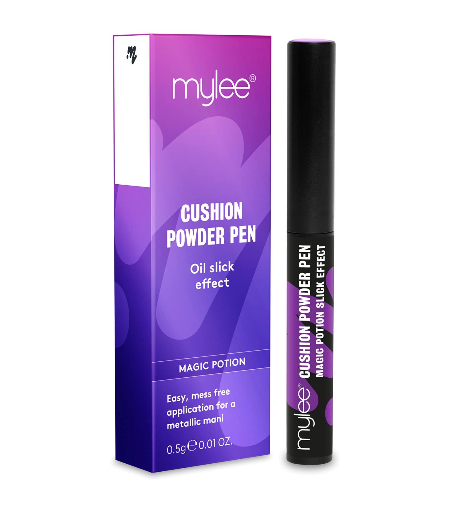 Mylee Air Cushion Chrome Powder Pen - Holographic Nail Decoration for Shiny Metallic Mirror Effect - Long Lasting DIY Manicure Tool - Buy Online on GoSupps.com